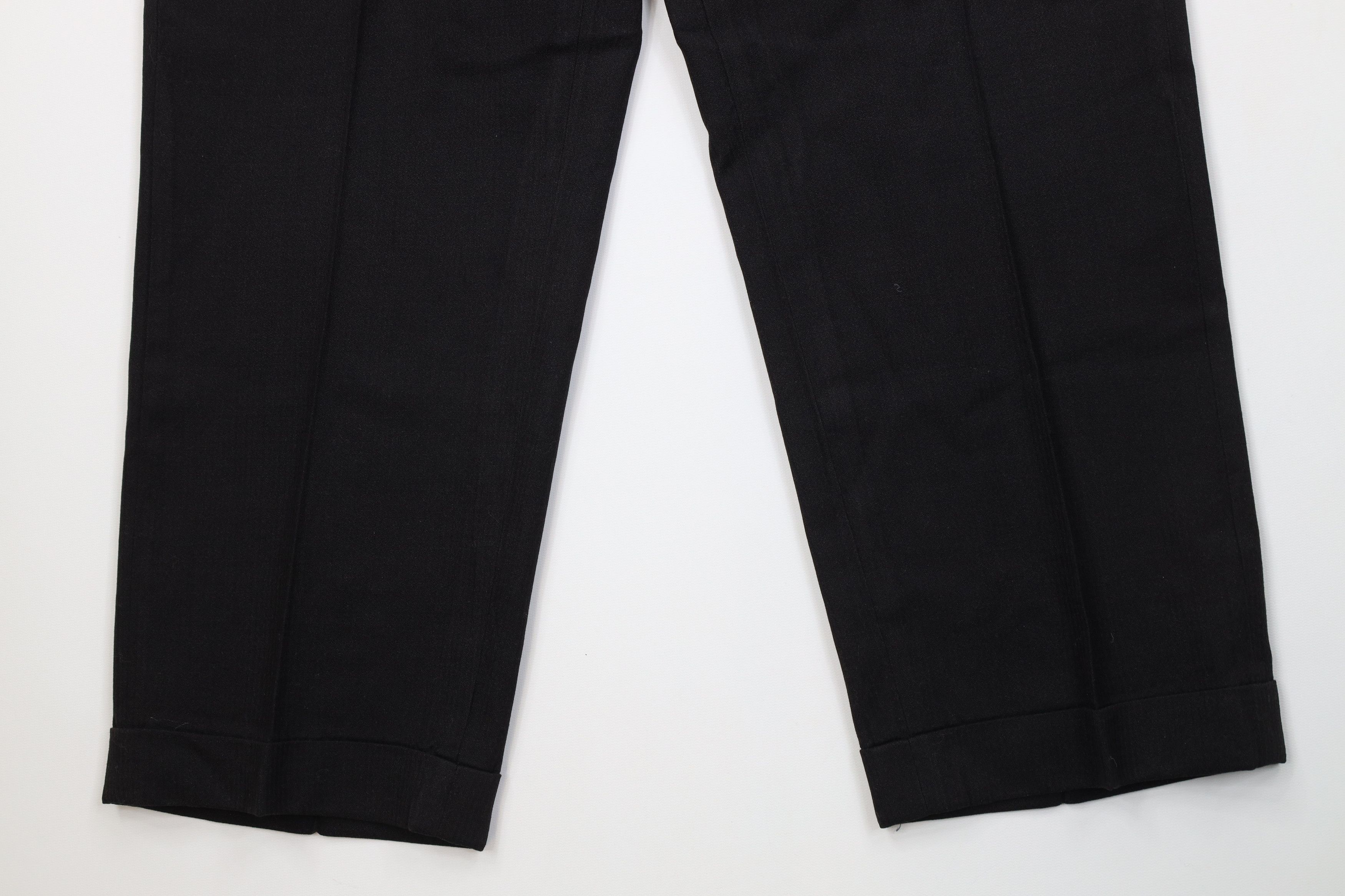 Vintage Vintage 50s Rockabilly Gabardine Knit Chino Pants Black USA Size US 34 / EU 50 - 4 Thumbnail