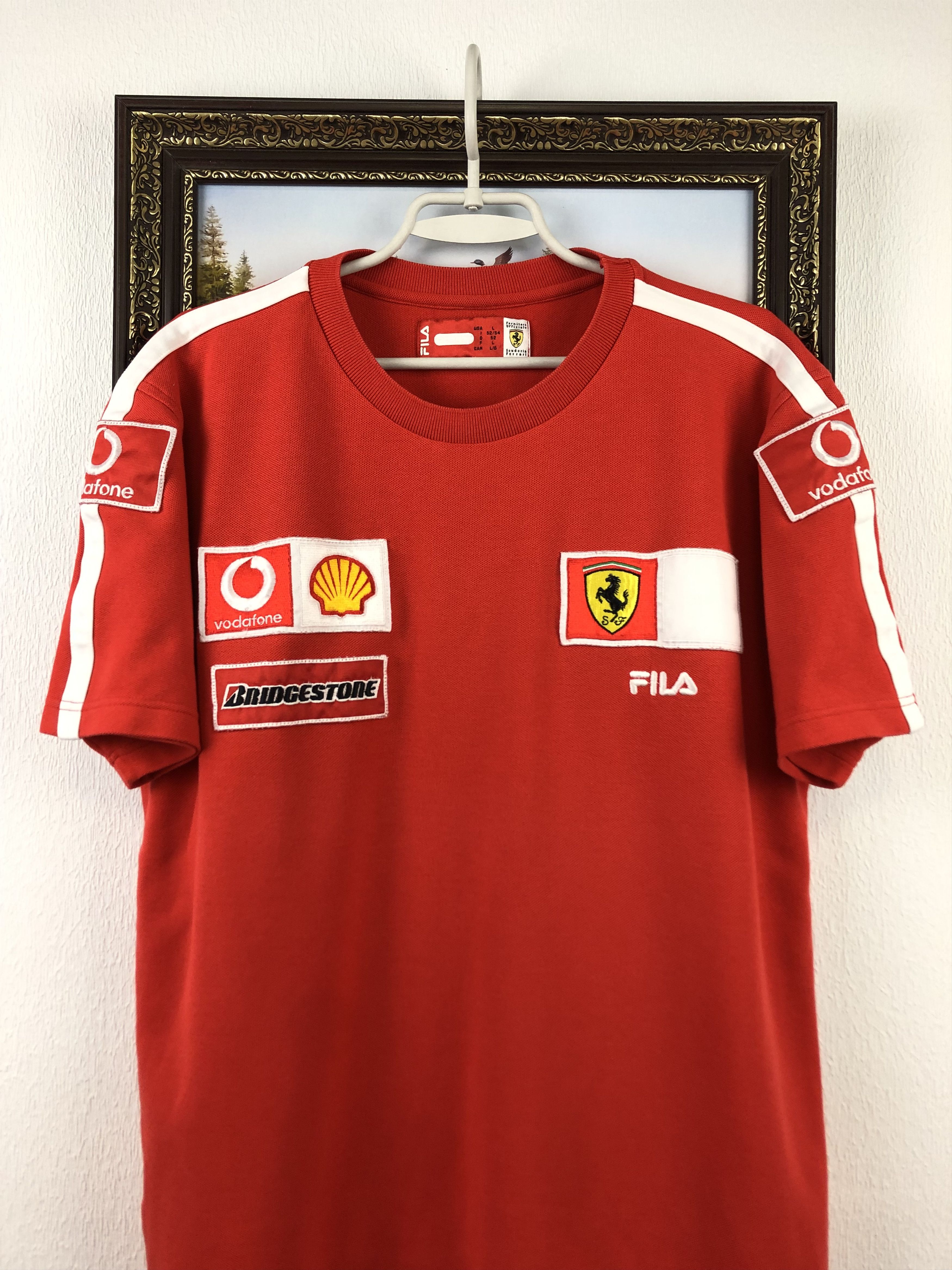 Ferrari Vintage Ferrari Racing Shirt Tee Rare Red Scuderia Formula Size US L / EU 52-54 / 3 - 2 Thumbnail