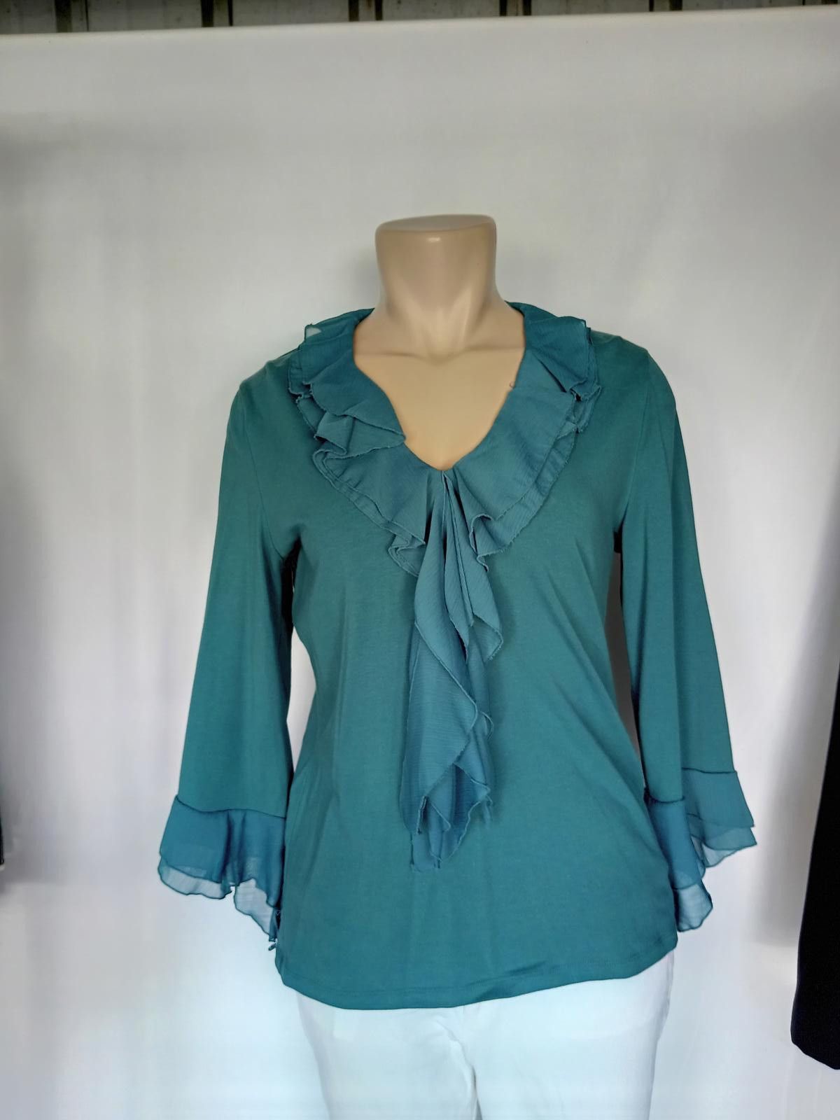 Jones New York Elegant Ruffled Blouse by Jones New York - Size L Size L / US 10 / IT 46 - 1 Thumbnail
