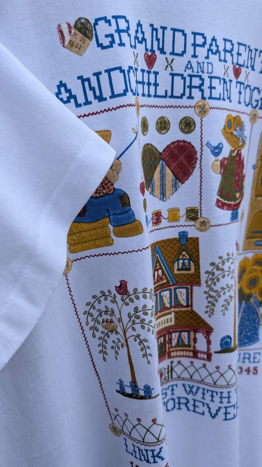 Fruit Of The Loom Vintage single stitch tshirt grandparents Fruit Of the Loom Size US L / EU 52-54 / 3 - 6 Thumbnail