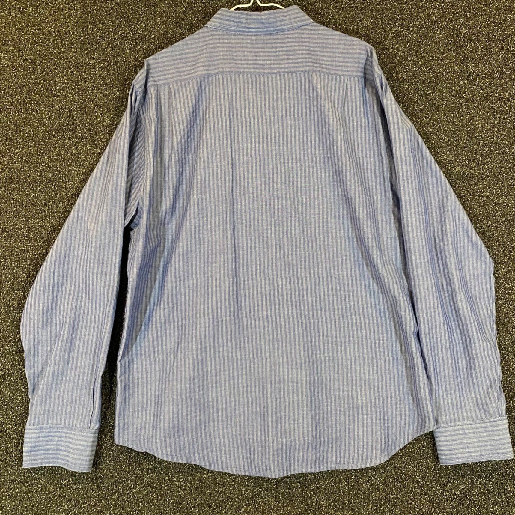Bonobos Bonobos Shirt Mens XL Standard Fit Blue Striped Button Up Outdoors L/S Casual Button-Up Size US XL / EU 56 / 4 - 7 Thumbnail
