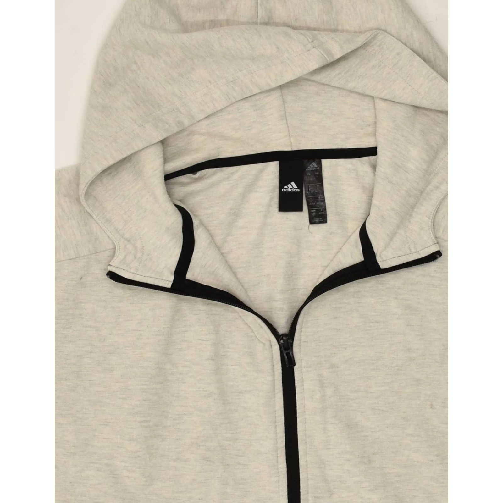 Adidas ADIDAS Womens Hoodie Sweater Grey Cotton Large UK 14/16 Size L / US 10 / IT 46 - 5 Thumbnail