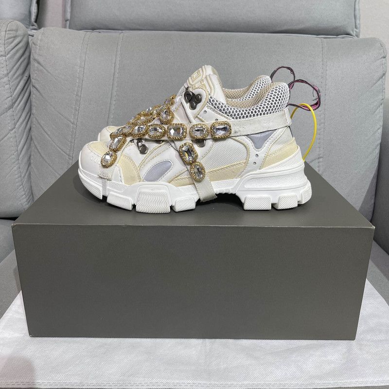 Gucci Gucci Flashtrek Strap Crystal Dad Shoes - Size US 6.5 / EU 39-40 - 1 Thumbnail