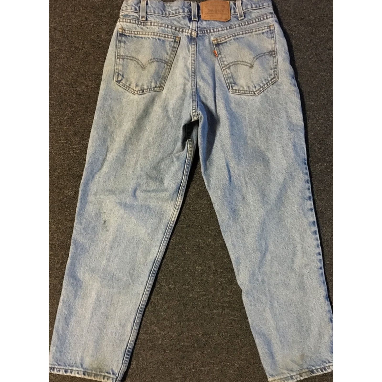 Levi's VINTAGE Levi’s 550 Jeans Orange Tab Husky 30/27 Distressed 80s 90s Grunge Biker Denim Blue Men Regular Knit Size US 30 / EU 46 - 2 Thumbnail