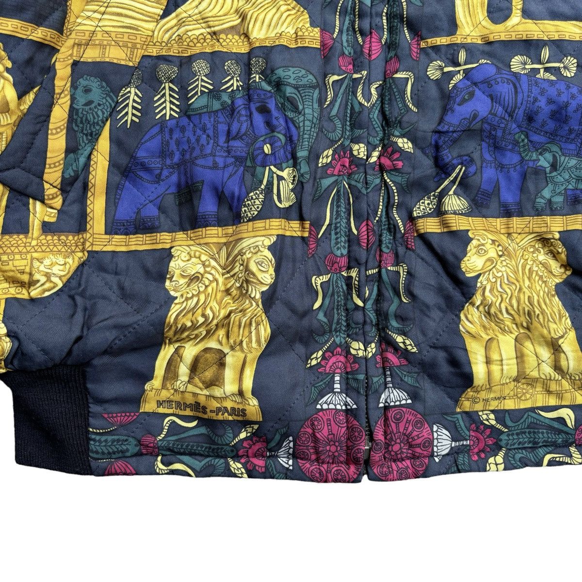 Hermes Vintage Hermes "Torana" Silk Bomber Jacket Size US S / EU 44-46 / 1 - 4 Thumbnail