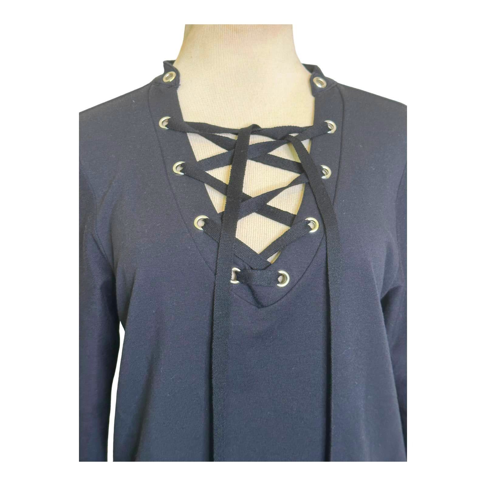 L'AGENCE L'agence Black Josilyn Lace Up Sweatshirt size Small Size S / US 4 / IT 40 - 11 Thumbnail