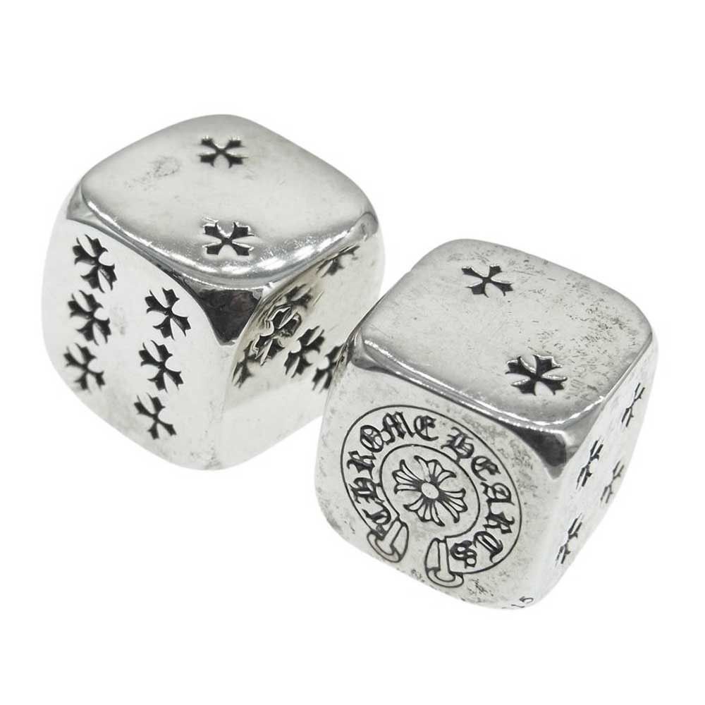 image of Chrome Hearts Dice in Silver, Men's