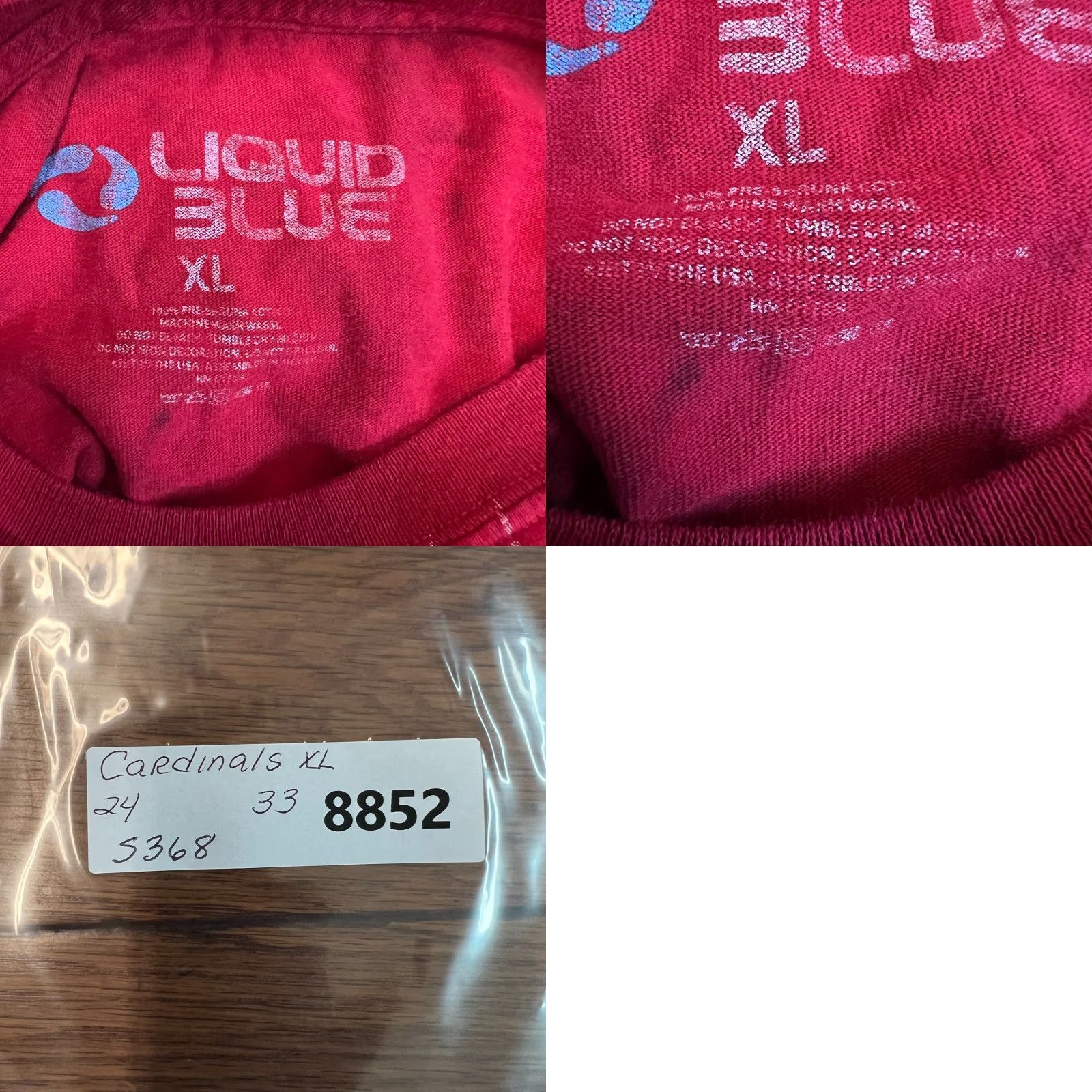 Liquid Blue Liquid Blue St. Louis Cardinals Tie Dye T-Shirt XL Red Short Sleeve Graphic Mens Size US XL / EU 56 / 4 - 8 Thumbnail