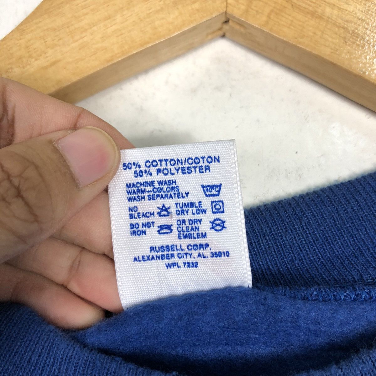 Japanese Brand × Jerzees × Vintage Vintage Portable Three Stand Sweatshirt Rare 90s Blue Size US S / EU 44-46 / 1 - 12 Thumbnail