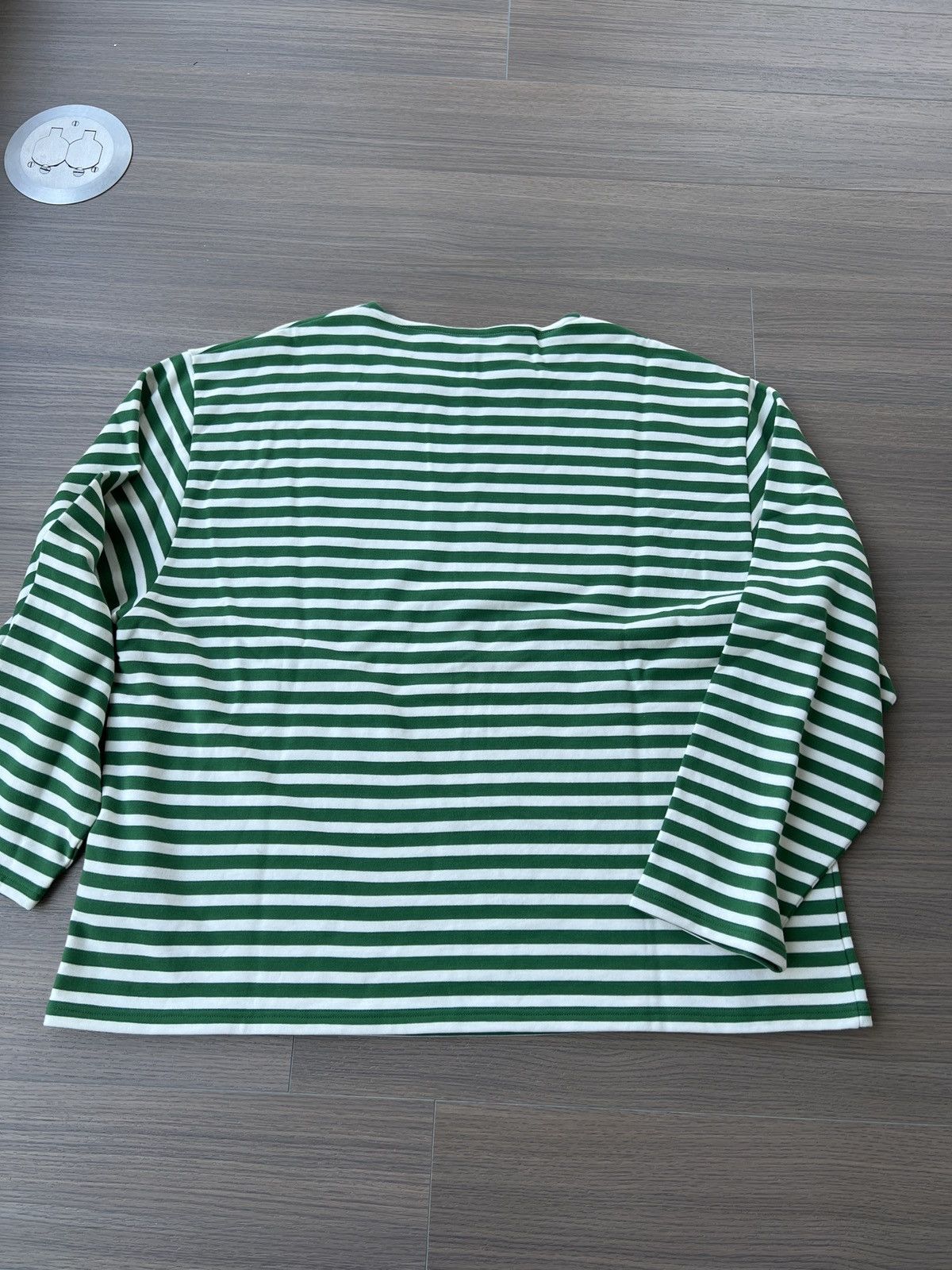 Palm Angels Palm Angels Bear Stripes Breton Long-SleeveTee 'Green/White' Size US XXL / EU 58 / 5 - 7 Thumbnail