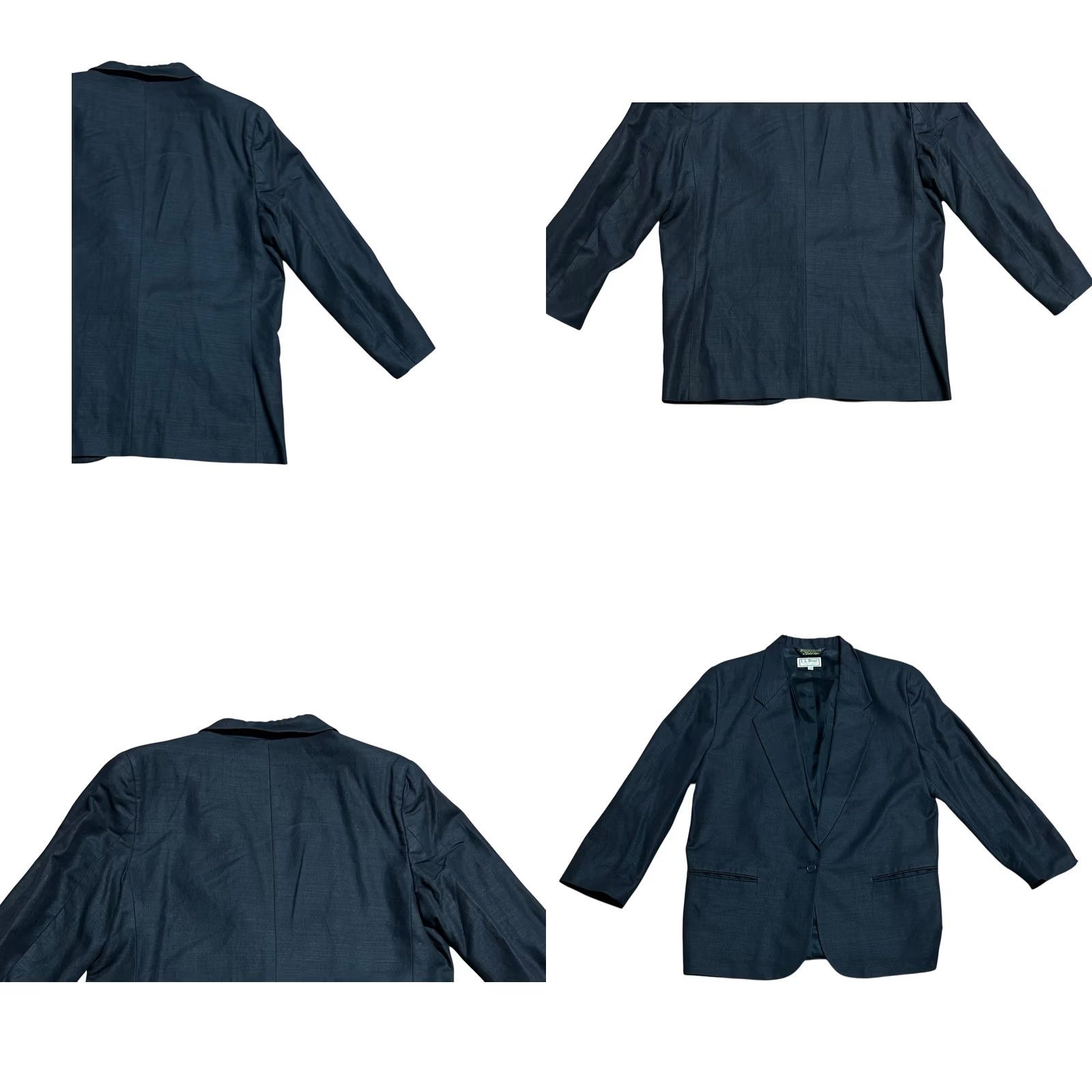 Vintage VINTAGE L.L.Bean Freeport Main Black Blazer Women’s Sz 12P 1 Button USA Polyester Lined Mid-Length cardigan? Size XL / US 12-14 / IT 48-50 - 9 Thumbnail
