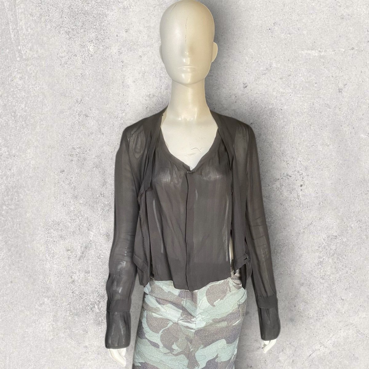 Yohji Yamamoto Vintage SS96 Sheer Mesh Top Size S / US 4 / IT 40 - 9 Thumbnail