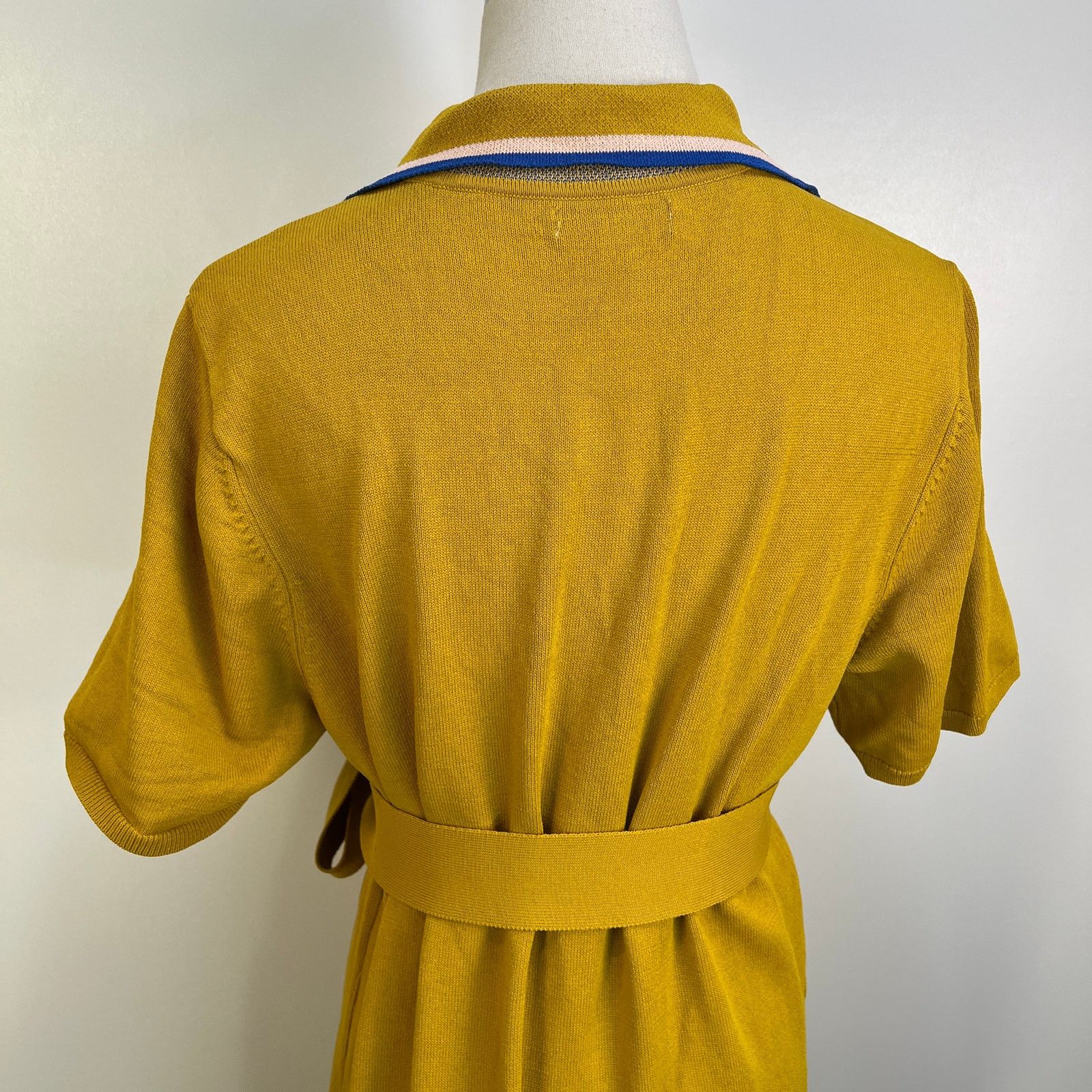 Other Eva Mendes Yellow Knit Midi Dress Size XL / US 12-14 / IT 48-50 - 7 Thumbnail
