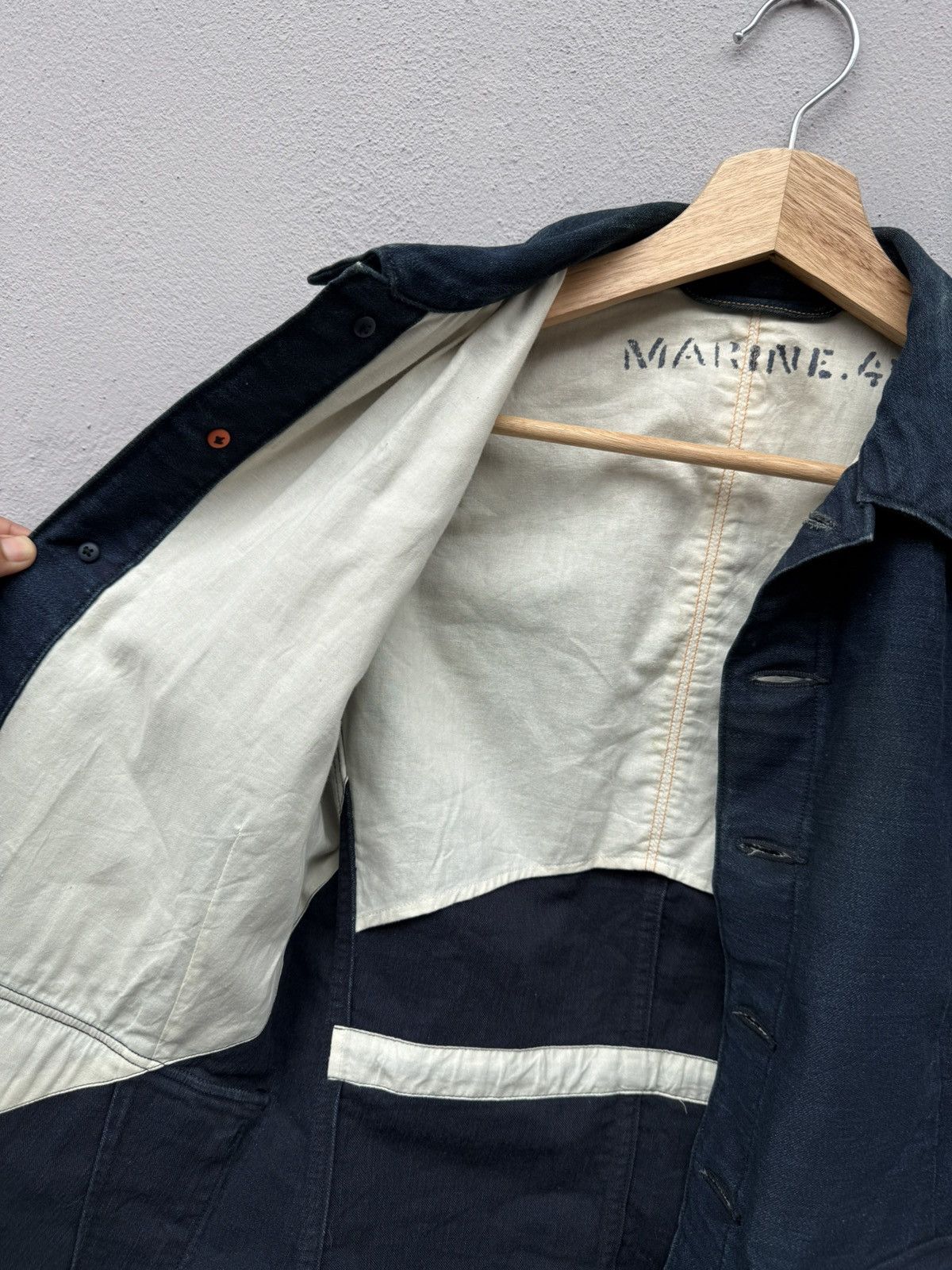 45rpm & by 45rpm "MARINE 45" Rusty Indigo Rare Jacket Size US S / EU 44-46 / 1 - 16 Thumbnail