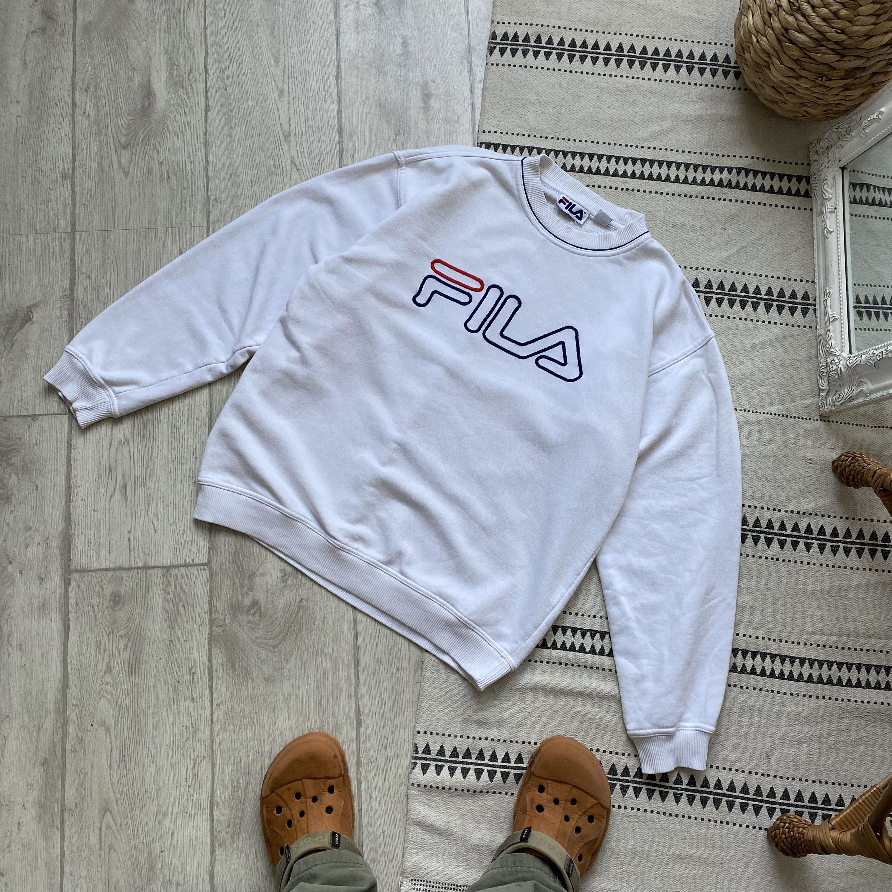 Fila 🔥Vintage 90s Fila Italy Sweatshirt Boxy Fit Crewneck umbro Size US S / EU 44-46 / 1 - 8 Thumbnail