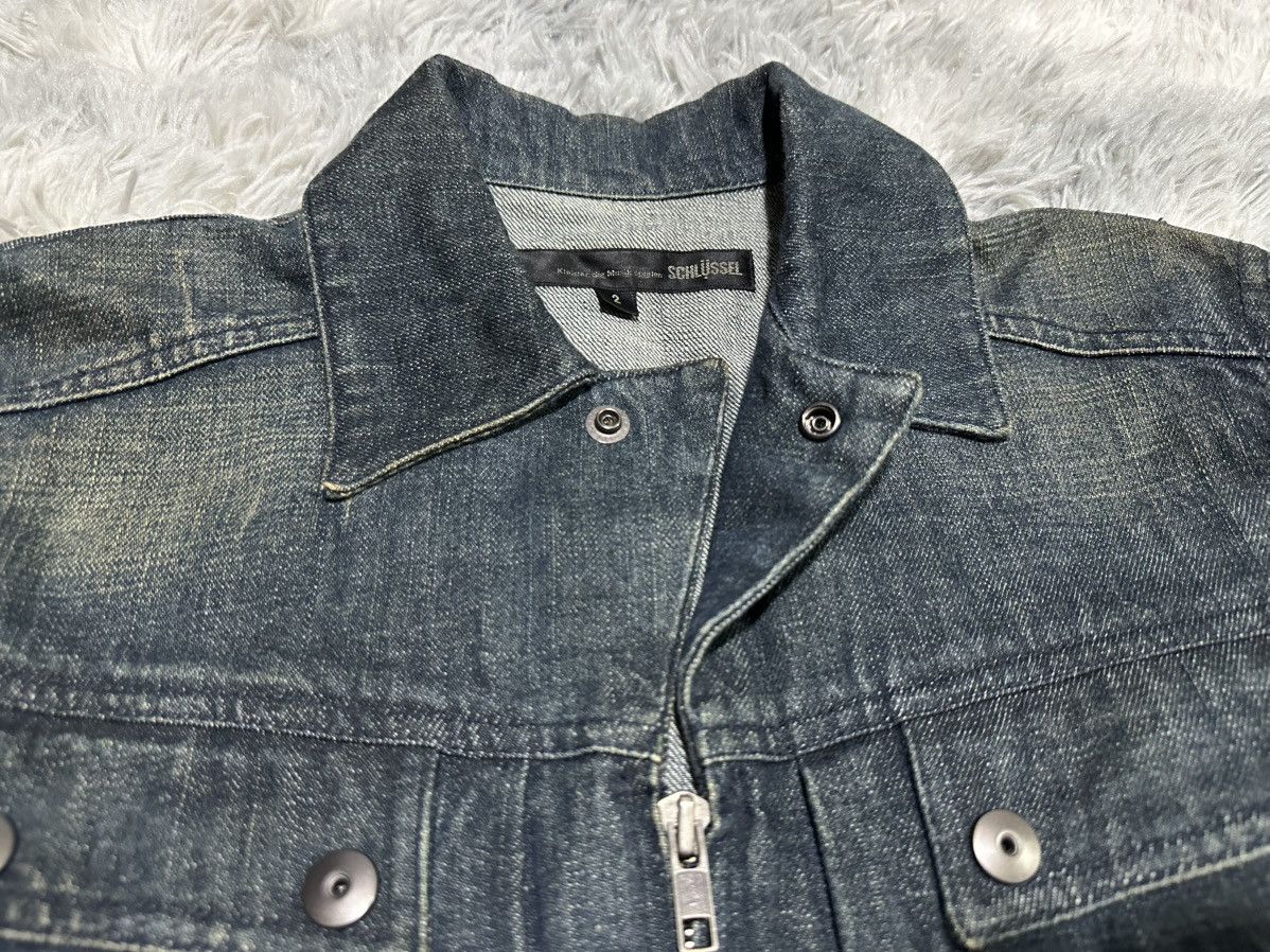 Schlussel 🔥Y2K Archived Schlussel Rhinestone Studded Denim Jacket Zip Size US M / EU 48-50 / 2 - 12 Thumbnail