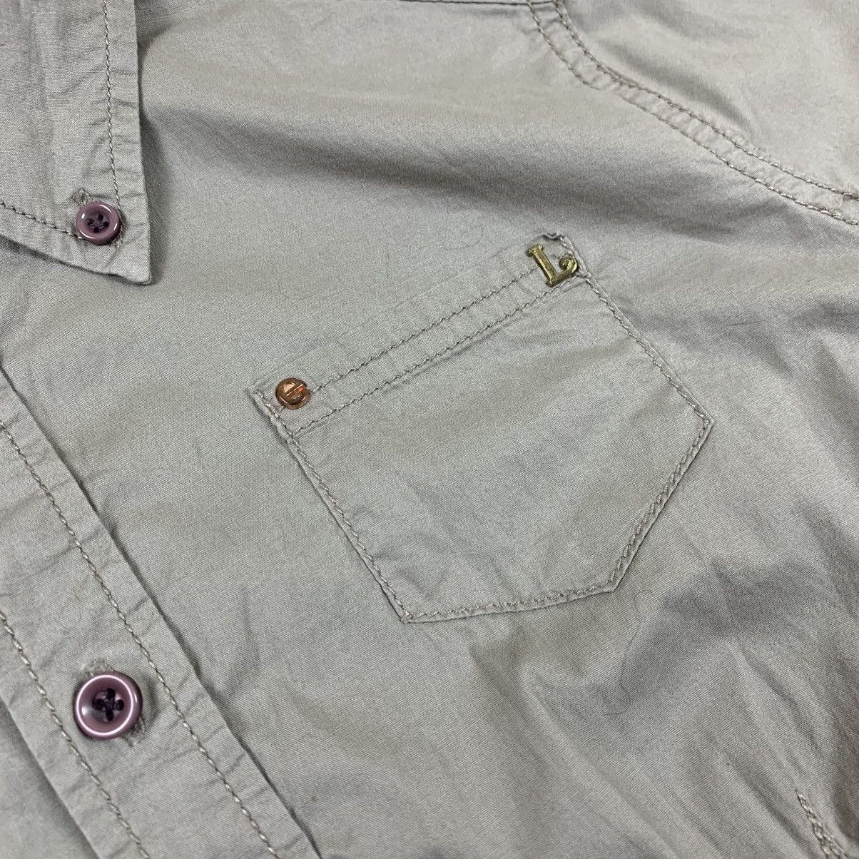 Diesel Diesel Button Up Metal Letters Y2k Shirt Pink/Grey Size M / US 6-8 / IT 42-44 - 5 Thumbnail