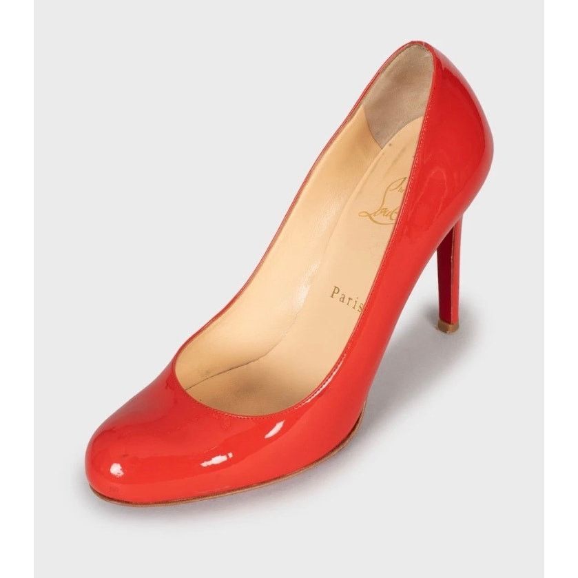 Christian Louboutin Christian Louboutin Red Patent Leather Pumps Sz.38.5 Size US 7.5 / IT 37.5 - 3 Thumbnail
