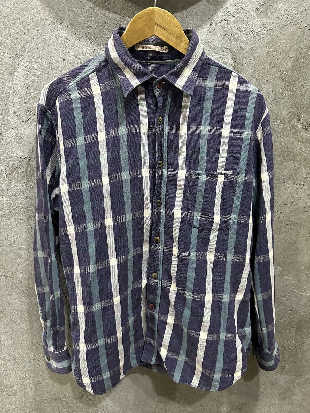 45rpm 45Rpm Studio Japan Single Pocket Plaid Flannel Size US L / EU 52-54 / 3 - 1 Thumbnail