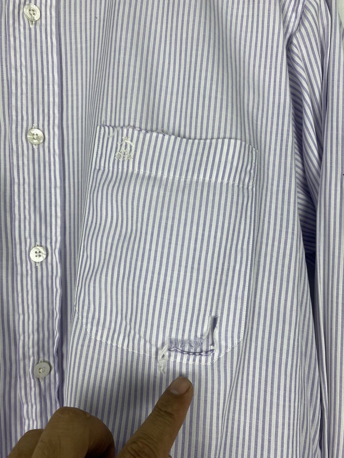Alfred Dunhill Vintage Dunhill Ordermade button ups shirt Size US L / EU 52-54 / 3 - 7 Thumbnail