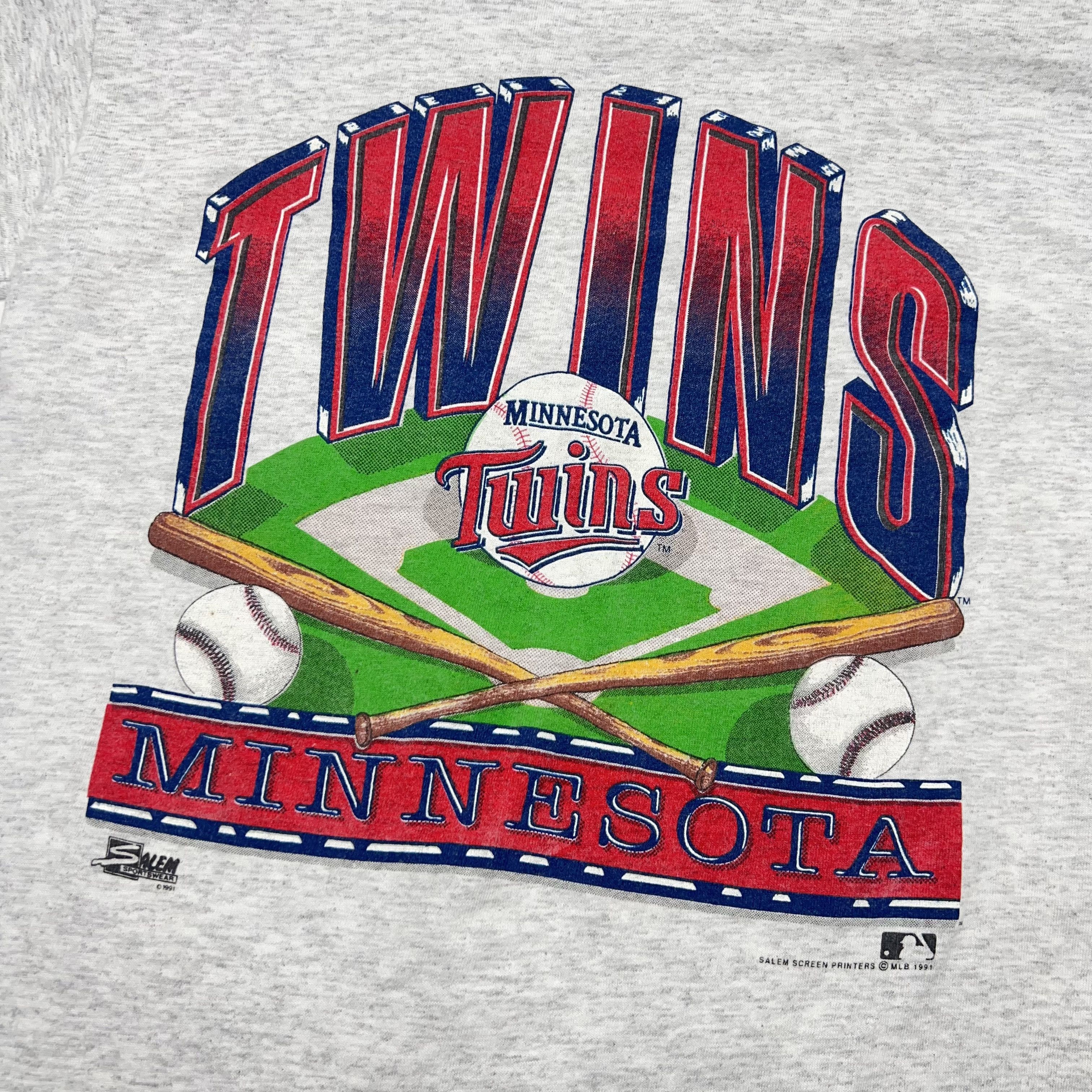 MLB × Salem Sportswear Minnesota Twins 90’s Salem Single Stitch Graphic T-Shirt Size US L / EU 52-54 / 3 - 3 Thumbnail