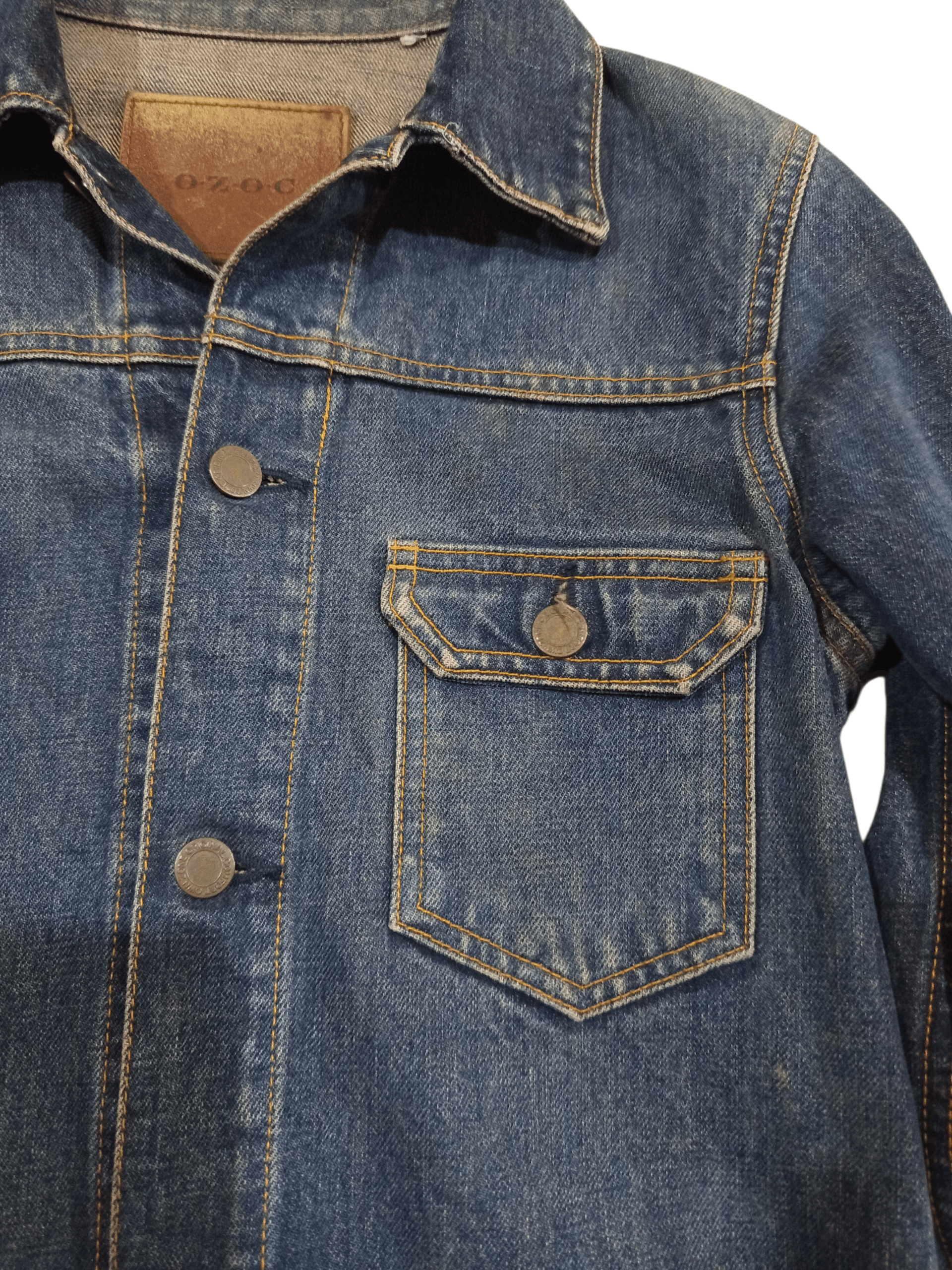 Vintage 1990s OZOC Japan Denim Trucker Jacket Size M / US 6-8 / IT 42-44 - 6 Thumbnail