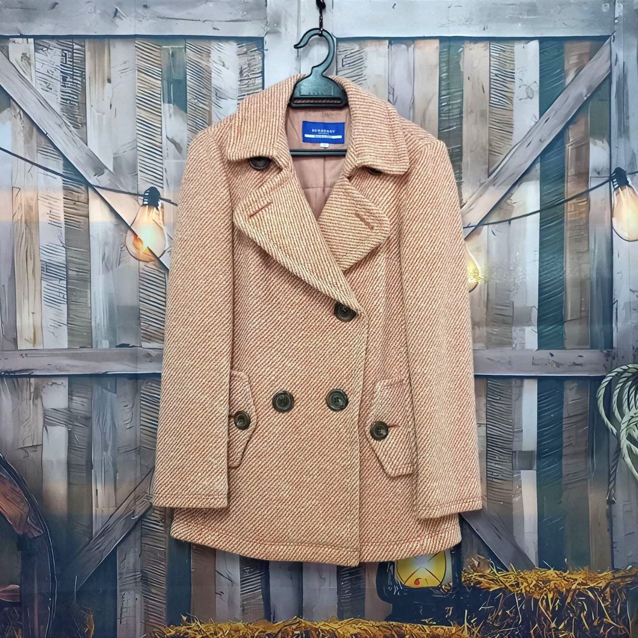 image of Burberry Blue Label Wool Angora Coat Jacket, Women's (Size Medium)