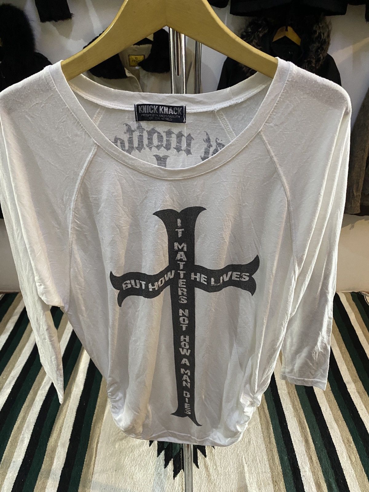 Japanese Brand Knick Knack Poem Cross Long Slevee Tee Shirt Size US M / EU 48-50 / 2 - 4 Thumbnail