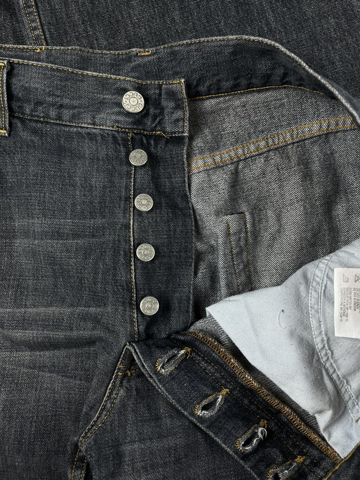 Gucci Gucci Tom Ford Vintage Wide Leg Bootcut Denim Jeans Gray Size US 34 / EU 50 - 4 Thumbnail