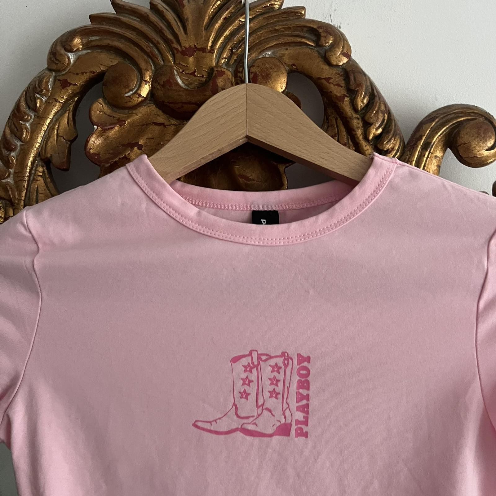 Playboy Playboy cowboy boots Tee Sz XS Size XS / US 0-2 / IT 36-38 - 2 Thumbnail