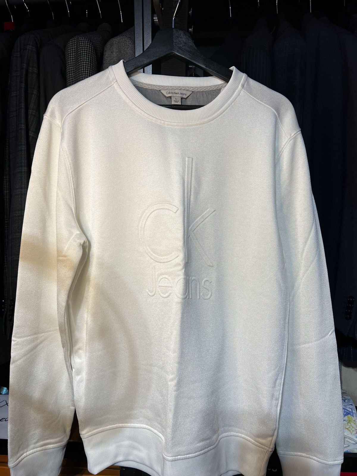 Calvin Klein Calvin Klein Sweater - Cream. Size L Size US L / EU 52-54 / 3 - 1 Thumbnail