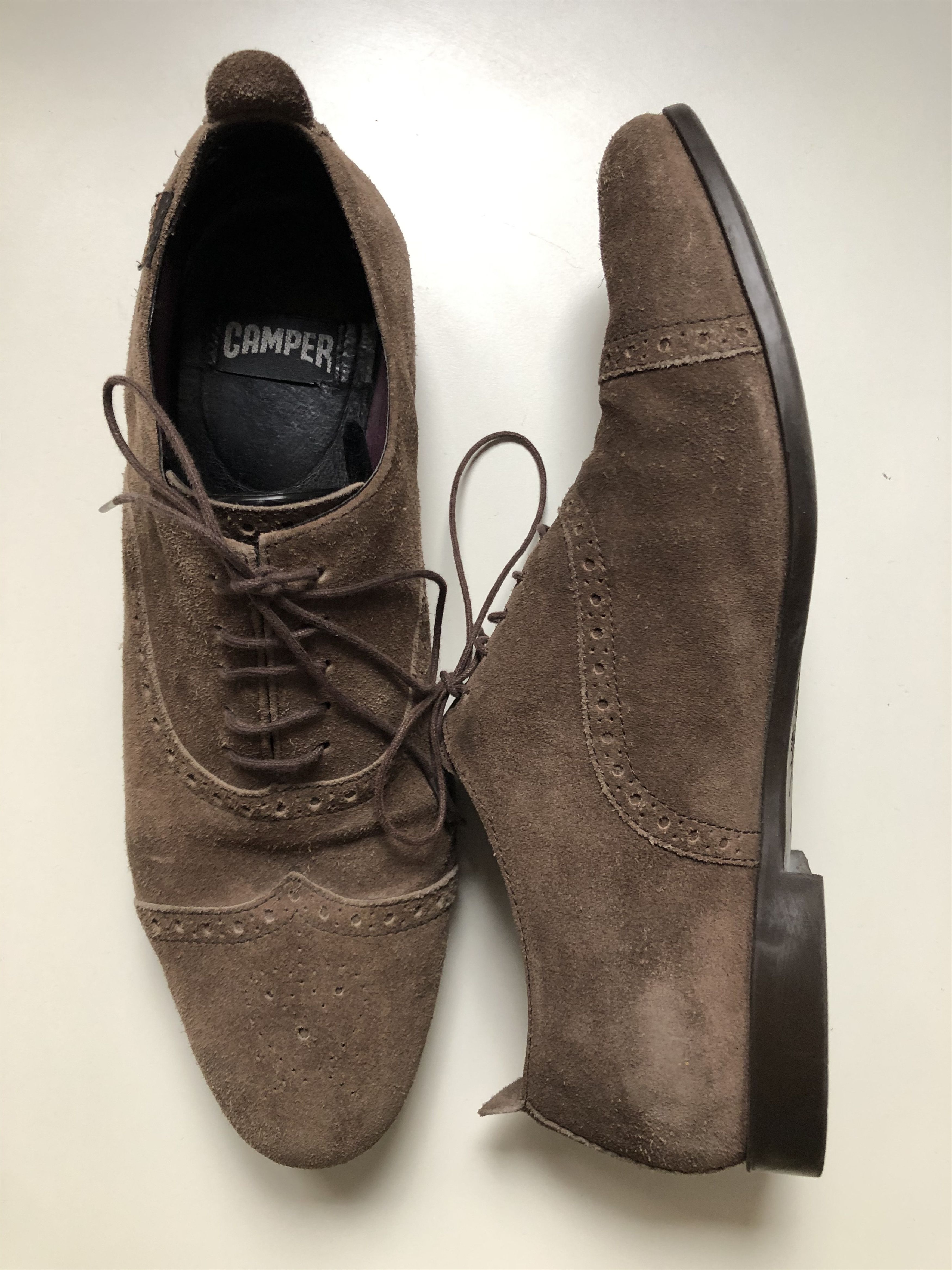 Camper Suede lace-up shoes, size 41, asymmetrical. Twins Line Size US 8 / EU 41 - 3 Thumbnail