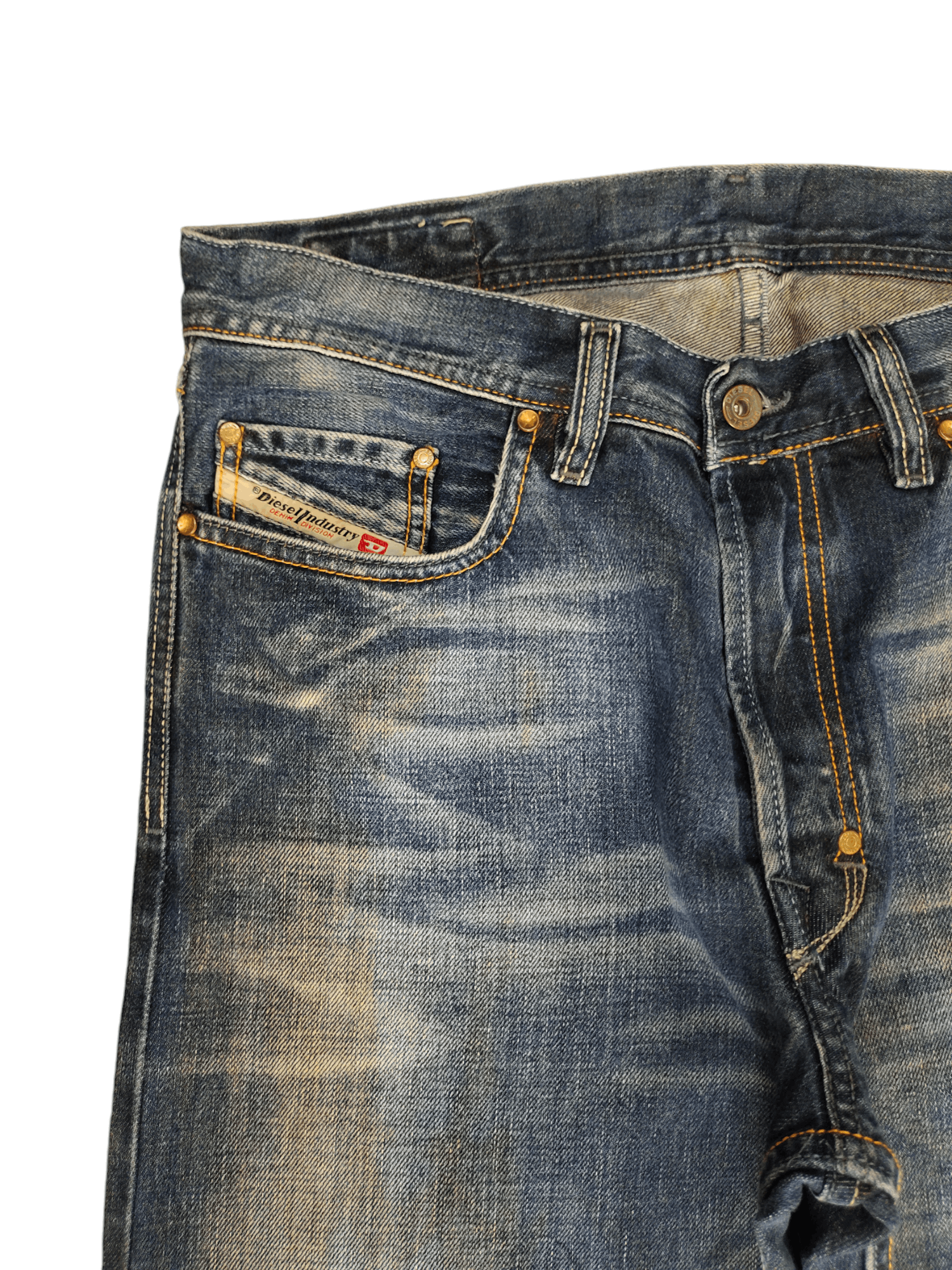 Diesel Loose Jeans Diesel D Logo Distress Faded Denim Y2k Size US 33 - 12 Thumbnail