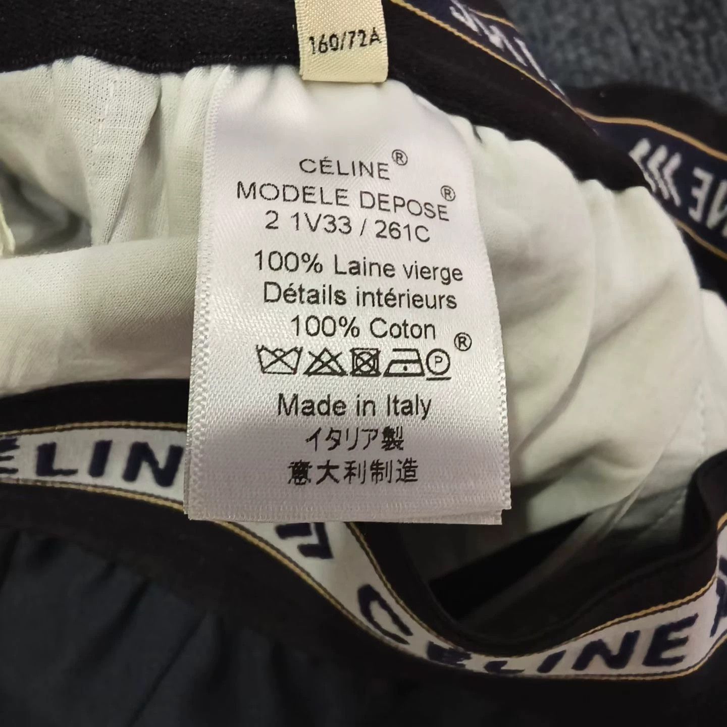 Celine Celine Wool Black Belt Logo Pants Size 27" / US 4 / IT 40 - 5 Thumbnail