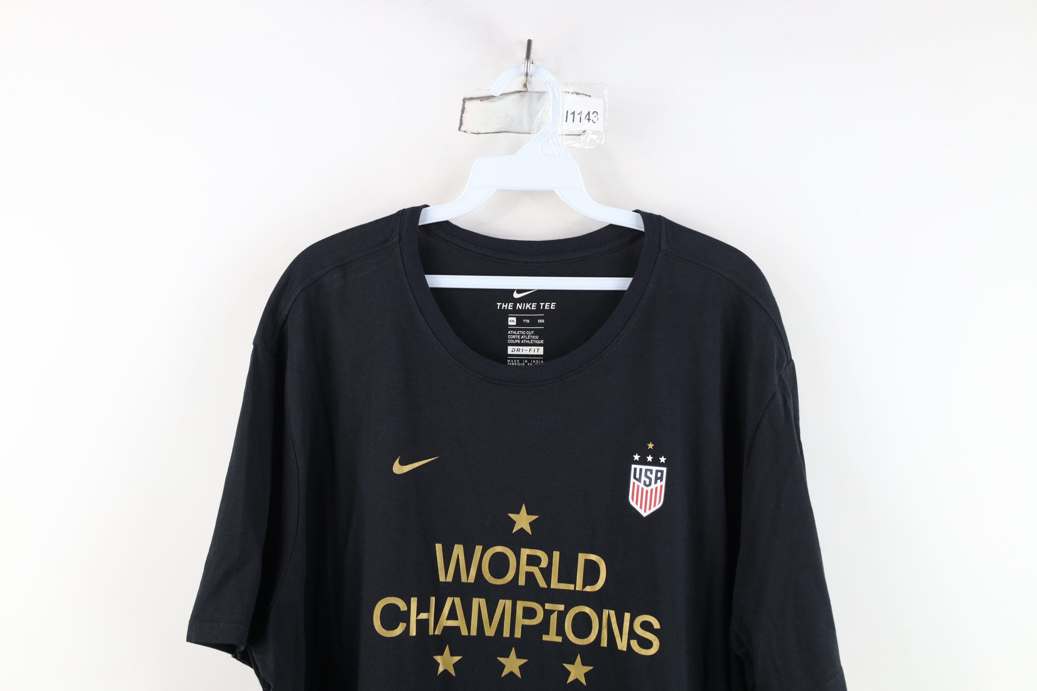Nike Nike Champion USA National Team Soccer T-Shirt USWNT Black Size XXL / US 16-18 / IT 52-54 - 2 Thumbnail