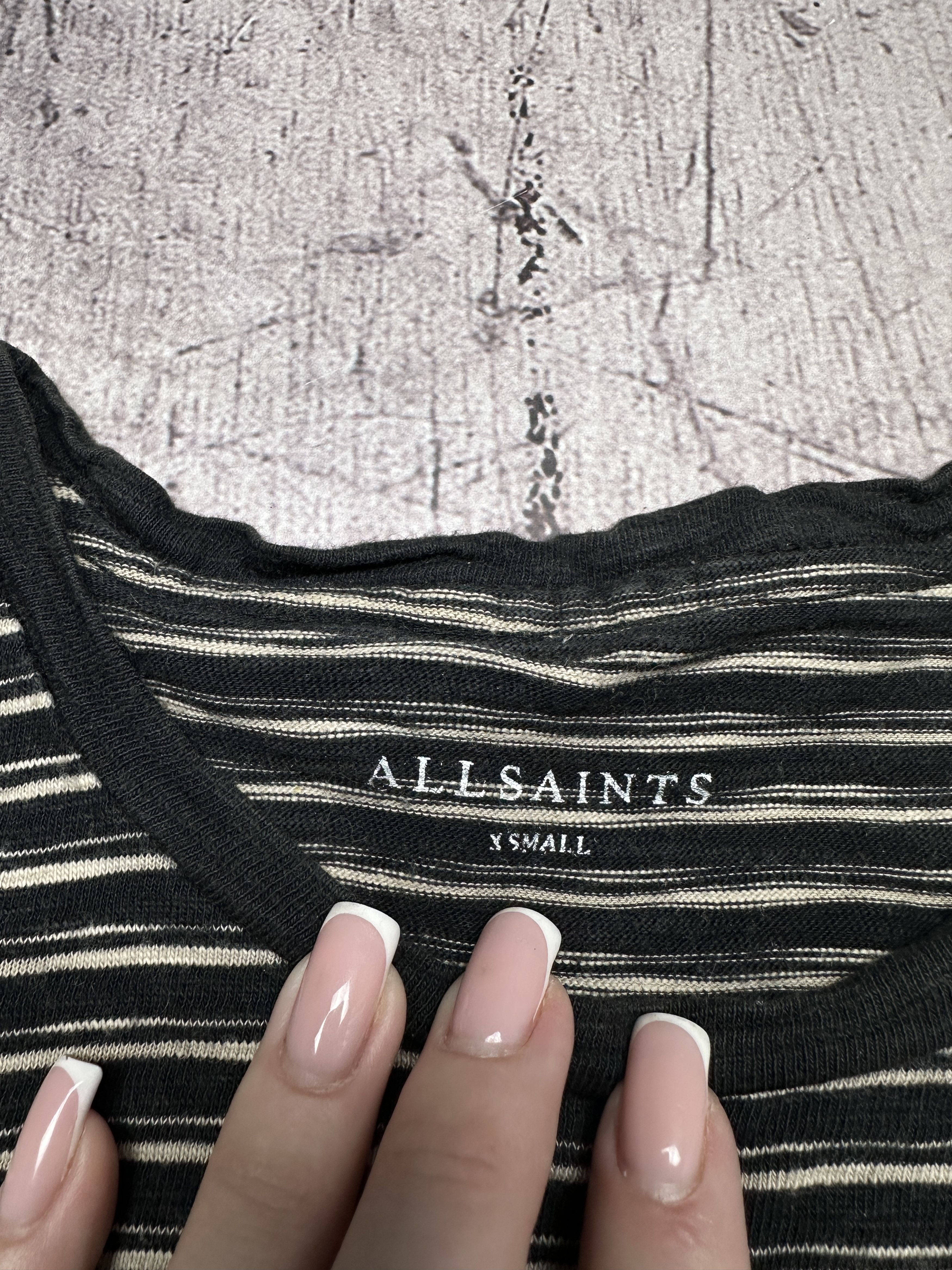 Allsaints Allsaints Mens Mana Crew Neck Striped T-Shirt Size US XS / EU 42 / 0 - 4 Thumbnail