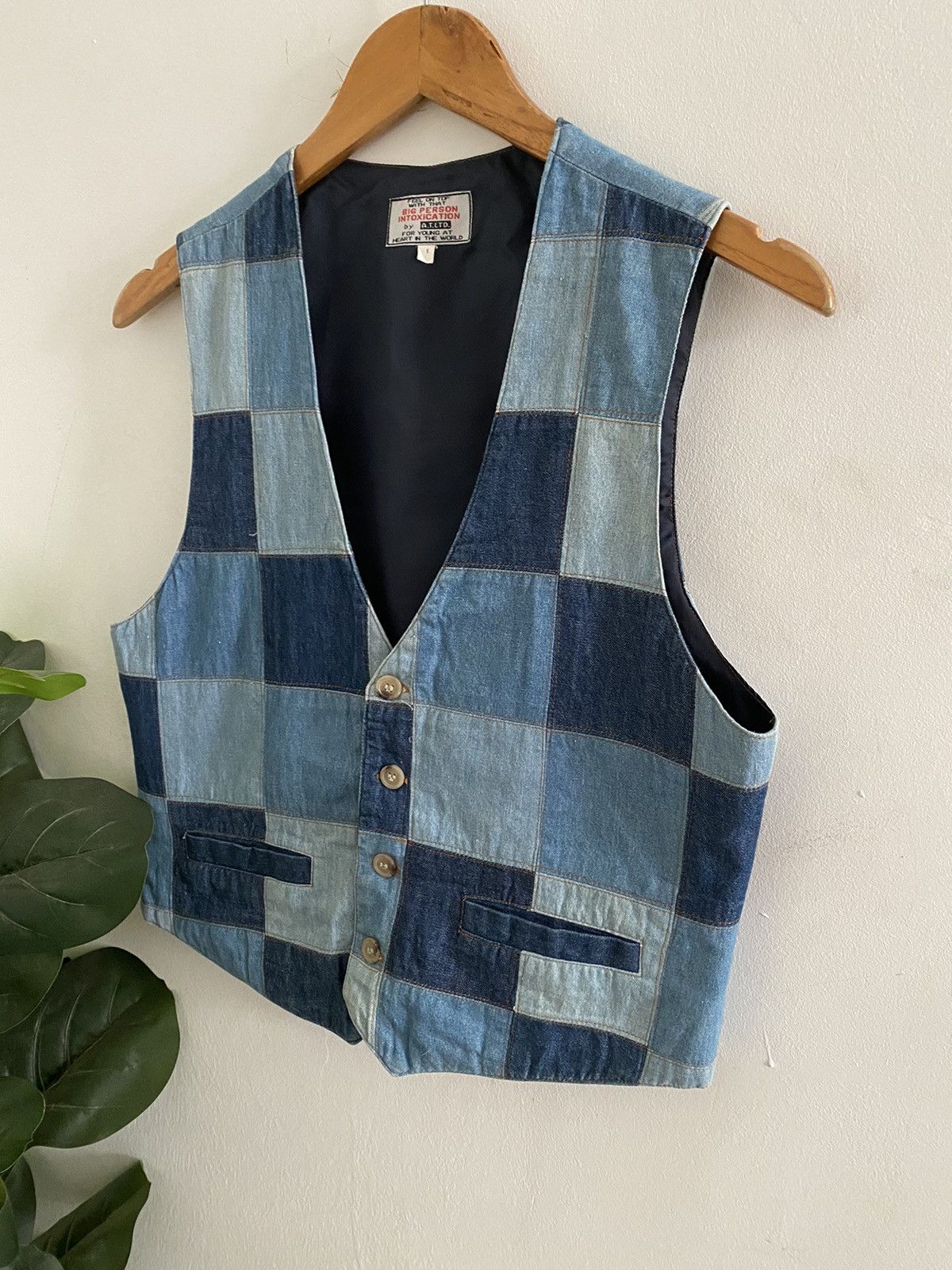 Indigo × Japanese Brand × Kapital Kountry Vintage A.T.L.D Patchwork Denim Vest Indigo nice design Size US M / EU 48-50 / 2 - 7 Thumbnail