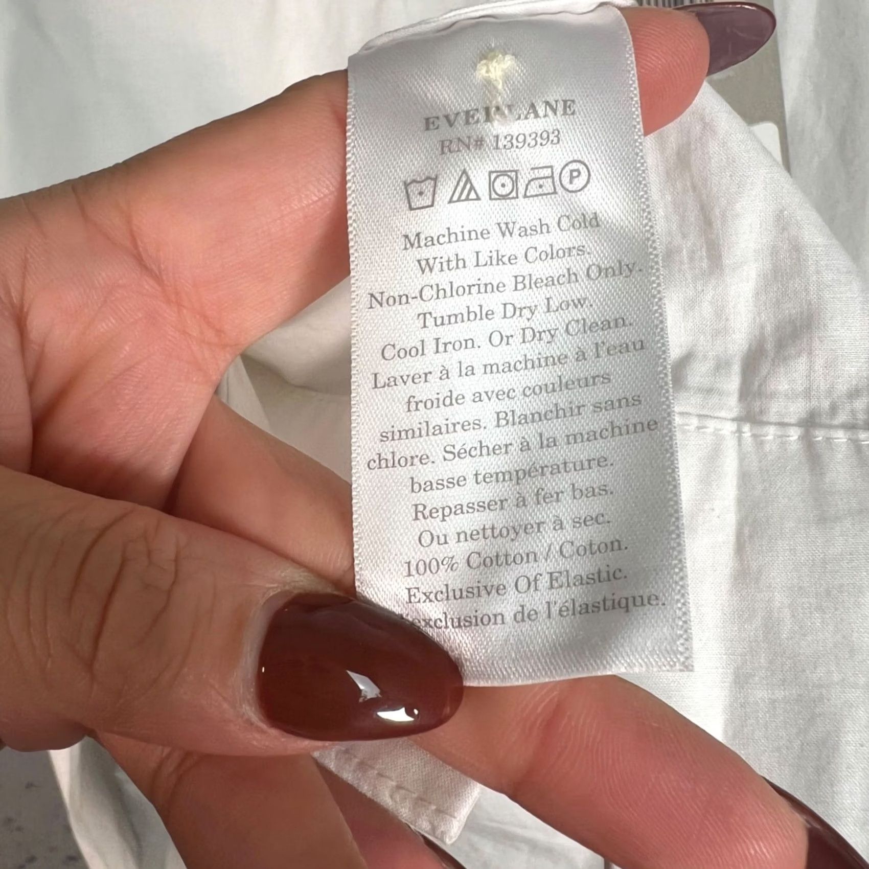 Everlane Everlane White Long Sleeve Smocked Cotton Top Womens Size S Shirt Blouse Size S / US 4 / IT 40 - 4 Thumbnail