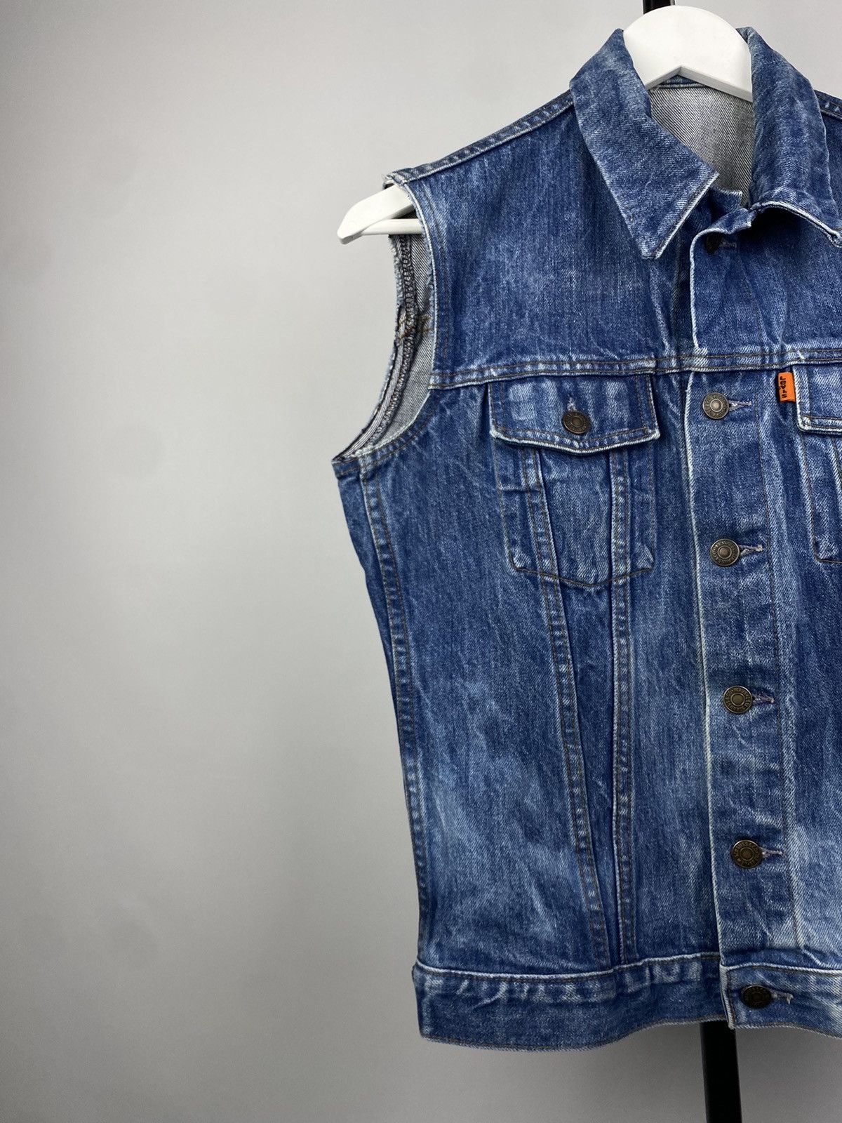 Levi's × Levi's Vintage Clothing × Vintage Levi’s vintage rare 70-80s Orange Tab vest denim streetwear Size US S / EU 44-46 / 1 - 2 Thumbnail