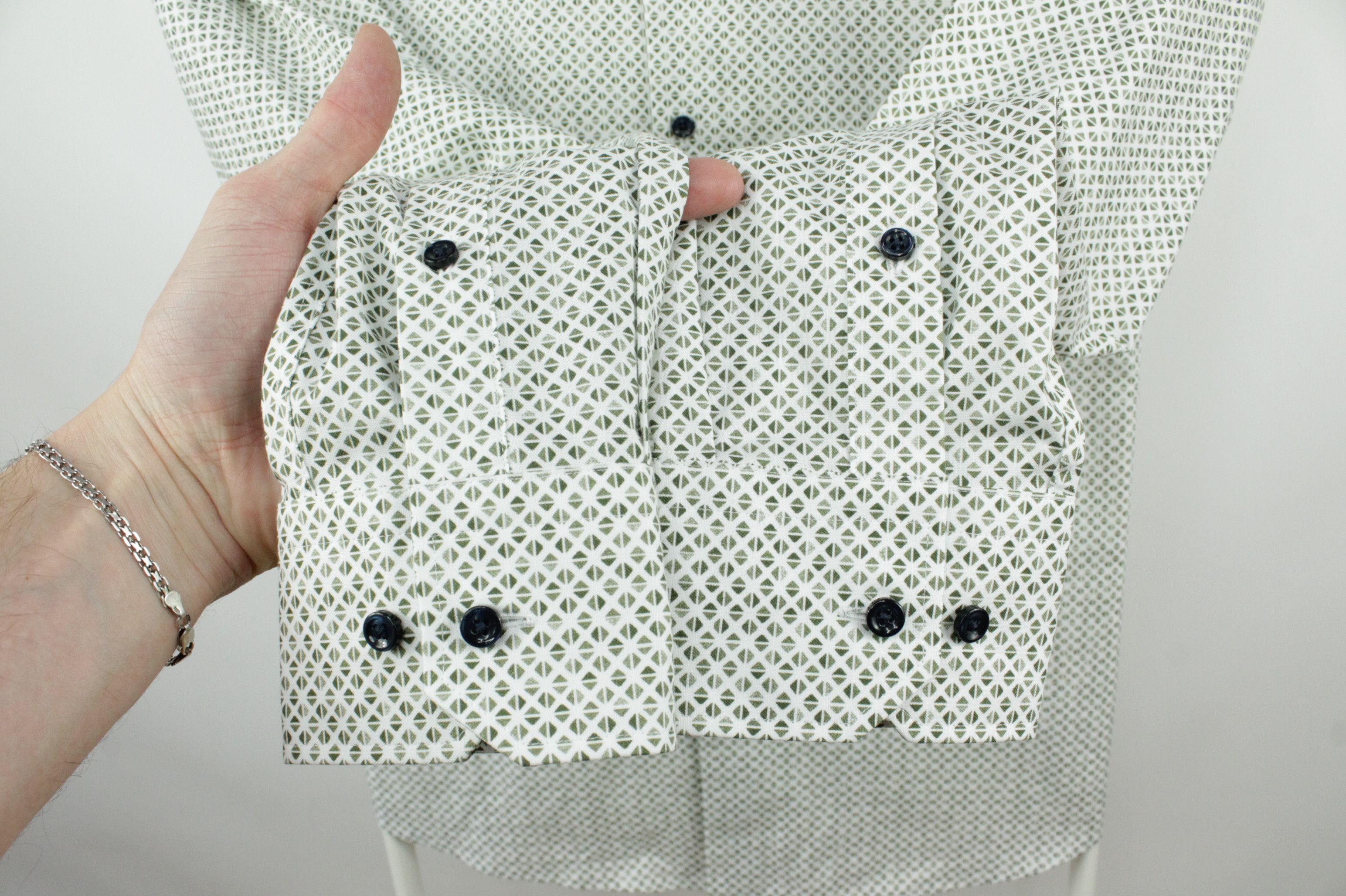 Designer × Hugo Boss Hugo Boss H-Joe Micro Pattern Regular Fit Dress Shirt Men's Size US L / EU 52-54 / 3 - 5 Thumbnail