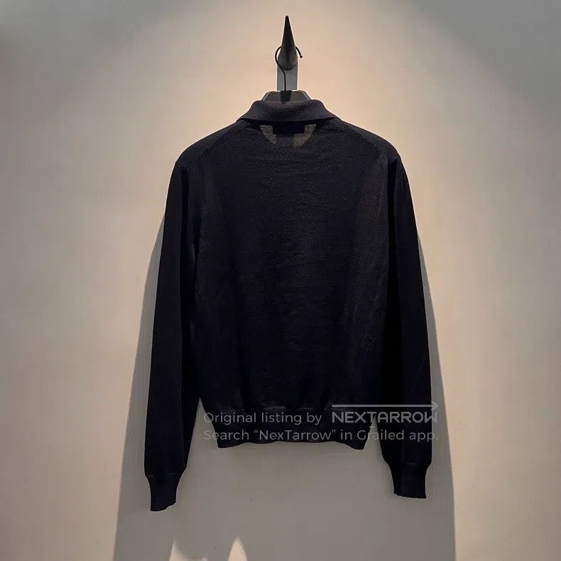 Miu Miu Miu Miu Navy Cashmere Polo Long Sleeve Size XS / US 0-2 / IT 36-38 - 2 Thumbnail