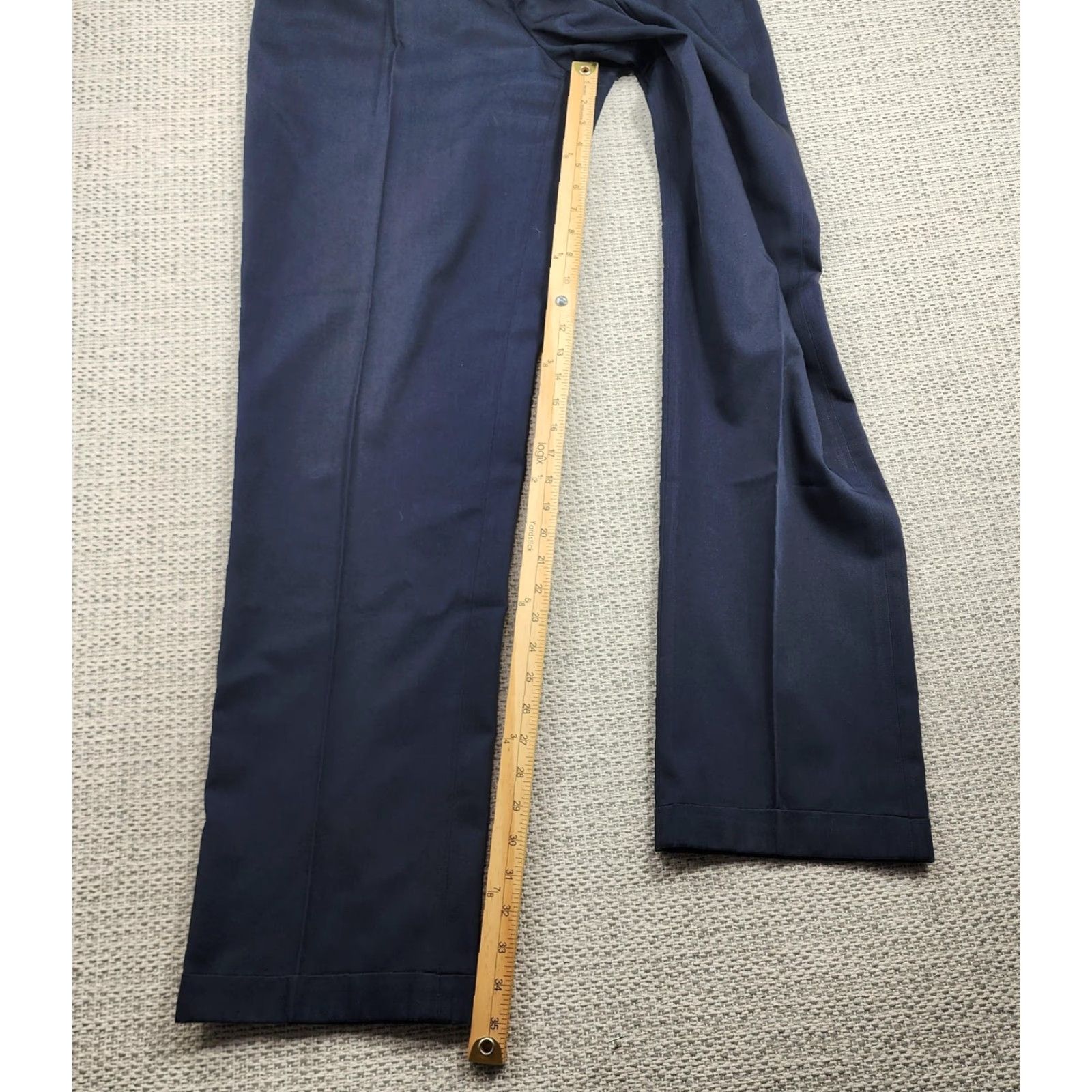 Nordstrom John W. Nordstrom Dress Pants Mens 35x36 Navy Pleated Smartcare Stain Resistant Size US 35 - 6 Thumbnail