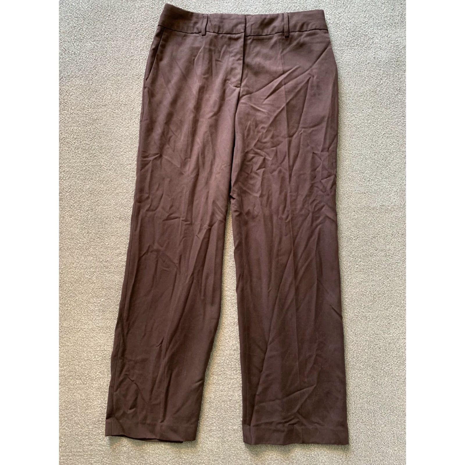 Merona Merona Dress Pants Women's Size 8 Brown Straight Leg Regular Level-Headed Comfort Easy Care Business Workwear Modern Classic American Pants Size 30" / US 8 / IT 44 - 3 Thumbnail