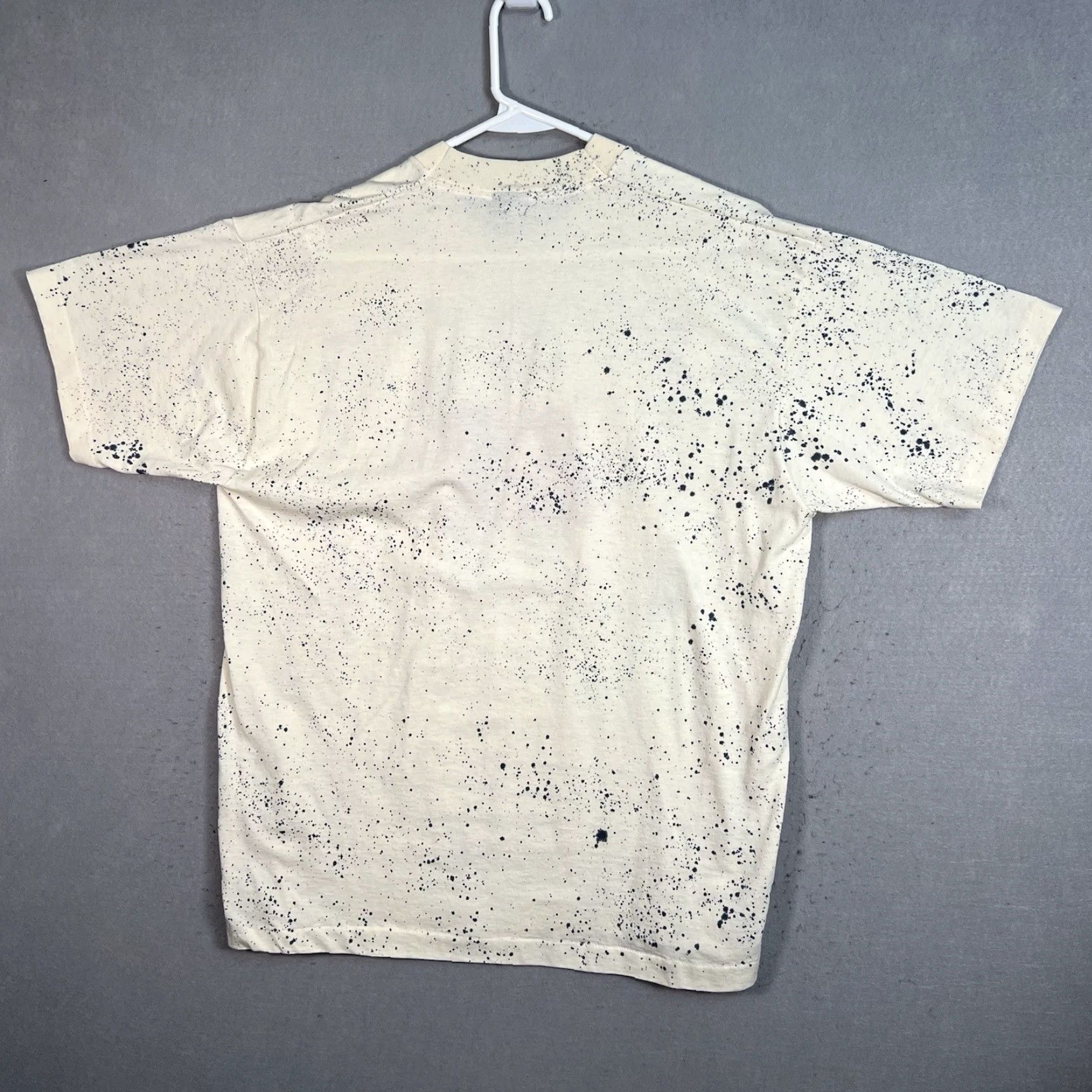 Fruit Of The Loom VINTAGE 1990s Drawn Art T Shirt Adult XL White Men's Graphic Tee Cotton Blend Made in USA Size US XL / EU 56 / 4 - 6 Thumbnail