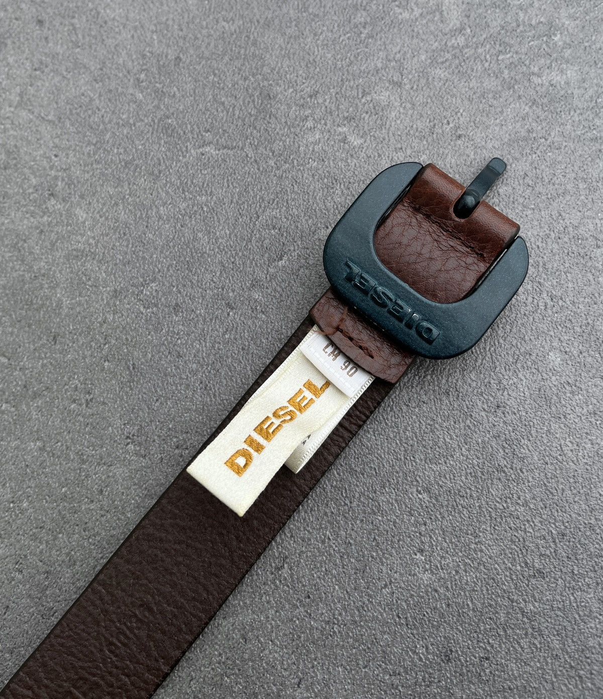 Diesel 🔥Rare Vintage 2000’s DIESEL Big logo Leather Belt Size ONE SIZE - 10 Thumbnail