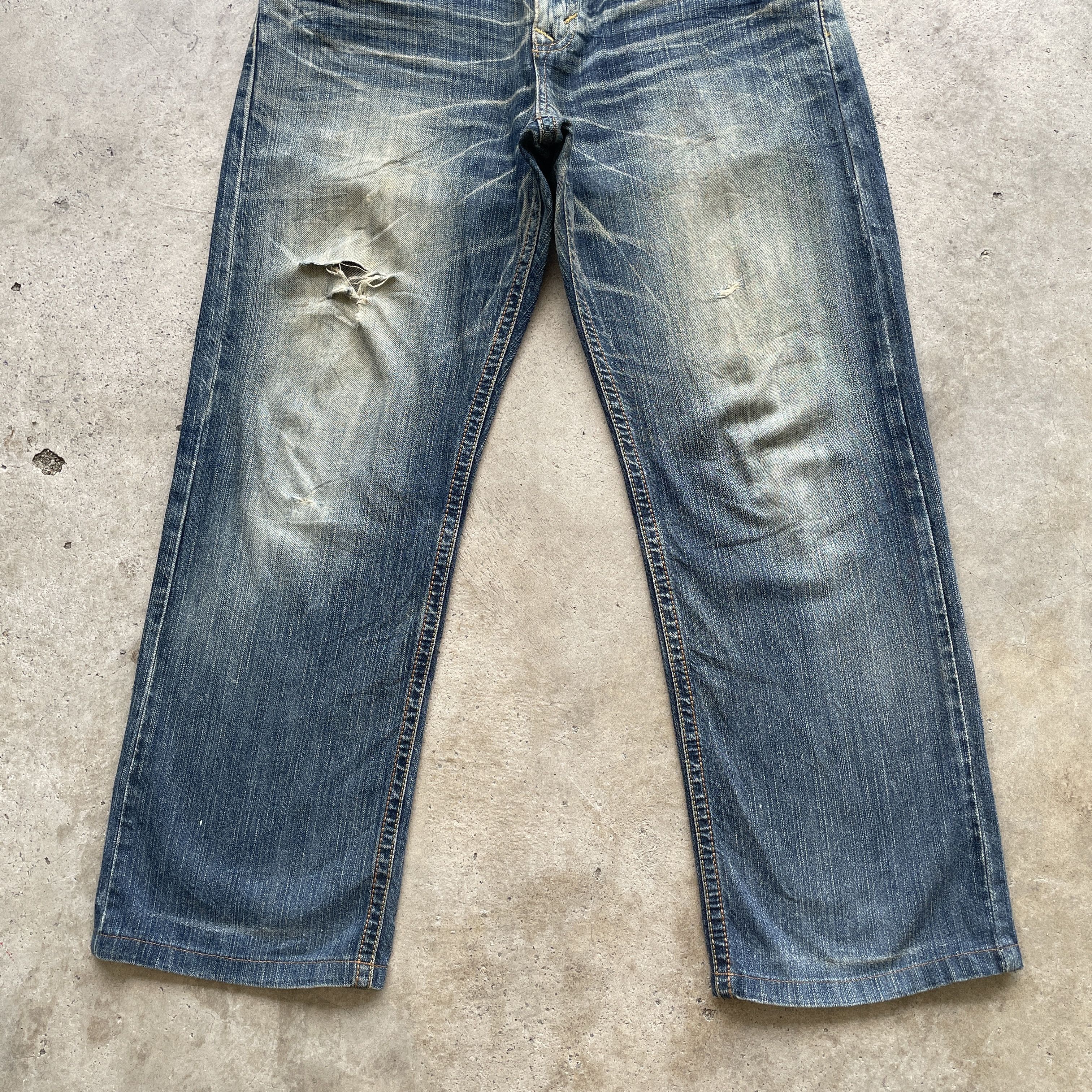 Edwin W32 Vintage Edwin Distressed Jeans Faded Rusty Denim Pants Size US 32 / EU 48 - 5 Thumbnail