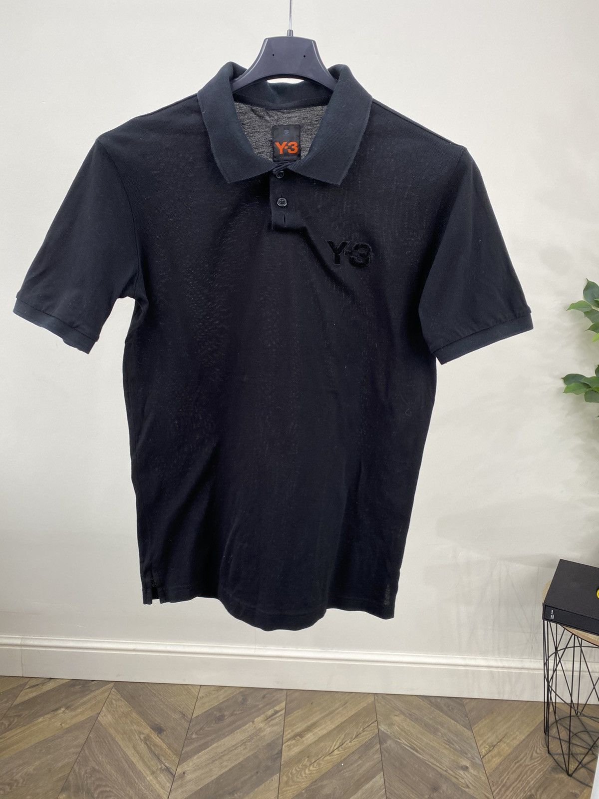 Y-3 Vintage Y-3 Denim Black Polo T-shirt Size US M / EU 48-50 / 2 - 2 Thumbnail