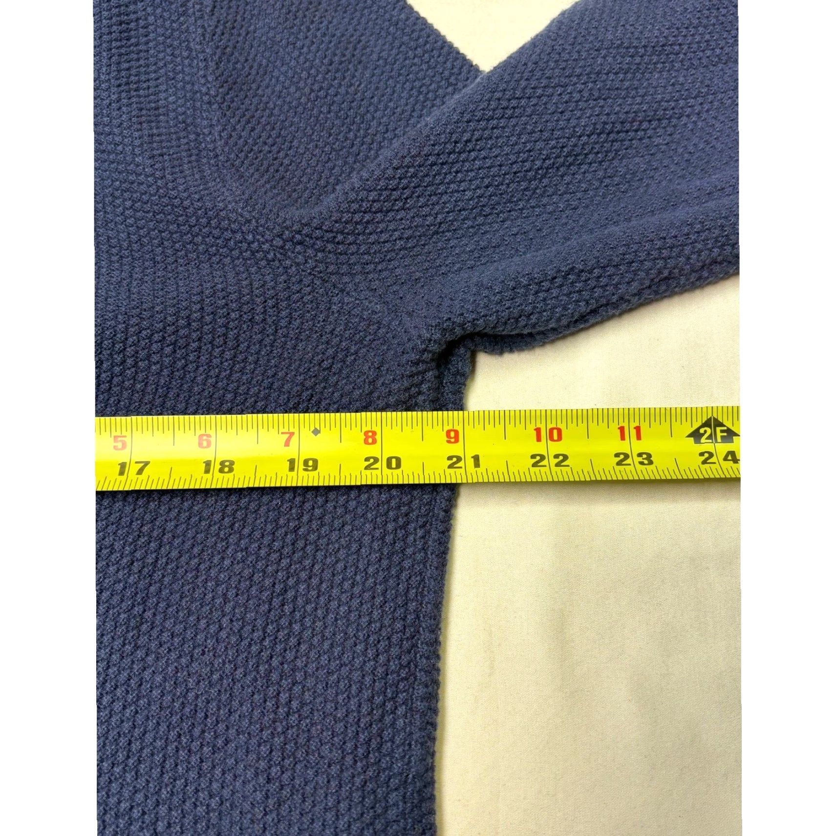 Brooks Brothers Brooks Brothers Mens Blue Textured Quarter Zip Cotton Sweater L Size US L / EU 52-54 / 3 - 5 Thumbnail