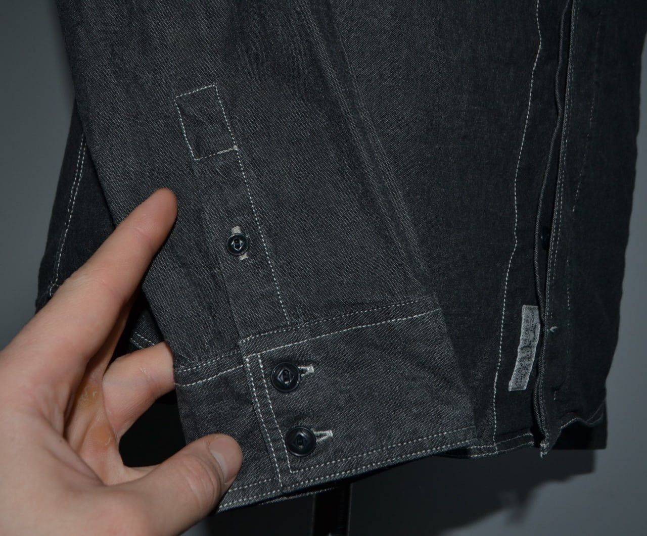Allsaints All Saints Dye Cotton Wash Chambray Hooded Shirt Size M Size US M / EU 48-50 / 2 - 8 Thumbnail