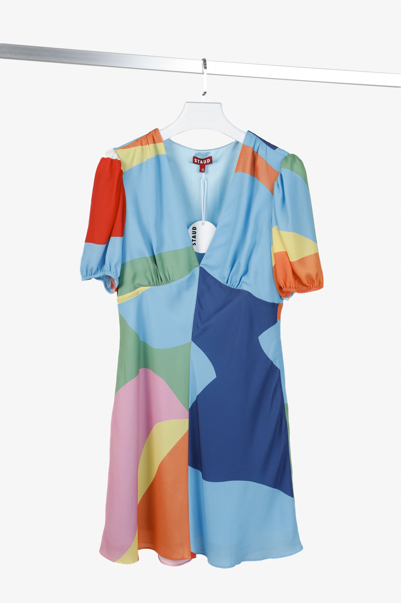 Staud Staud Milla Mini Dress in Capri/Coastal Marble Size L / US 10 / IT 46 - 1 Thumbnail